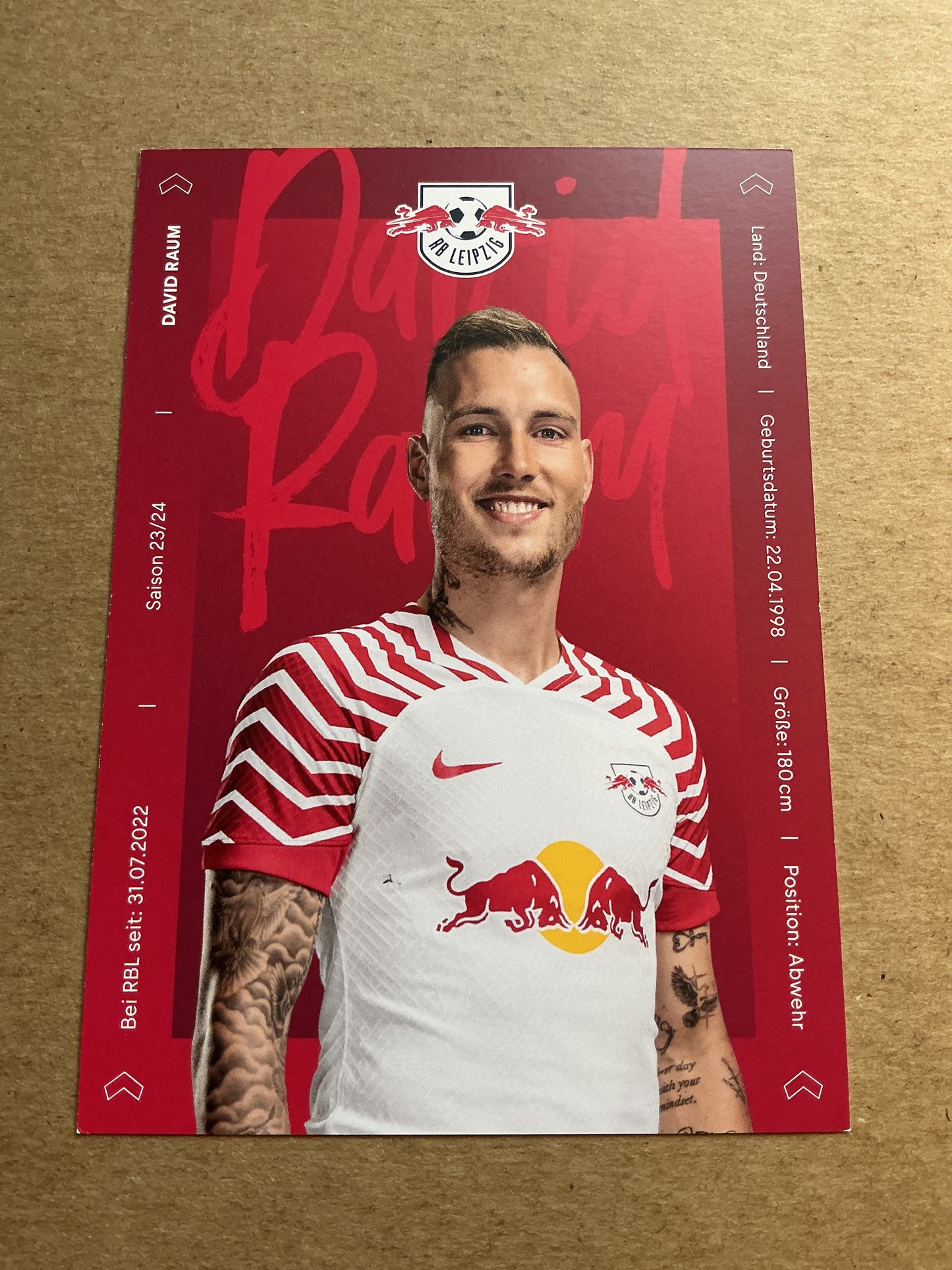 David Raum, Germany 🇩🇪 RB Leipzig 2023/24 hand signed