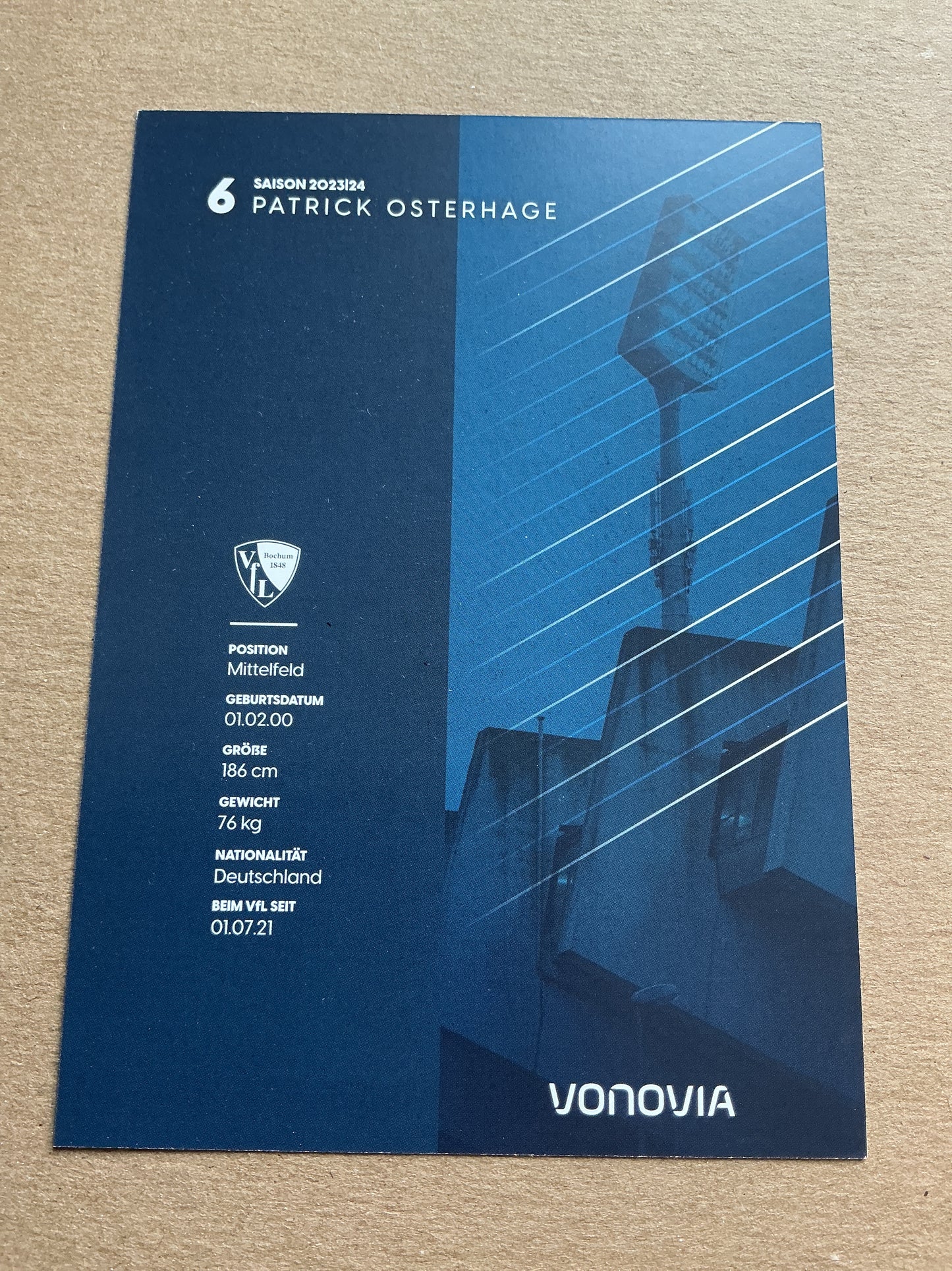 Patrick Osterhage, Germany 🇩🇪 VfL Bochum 2023/24 hand signed