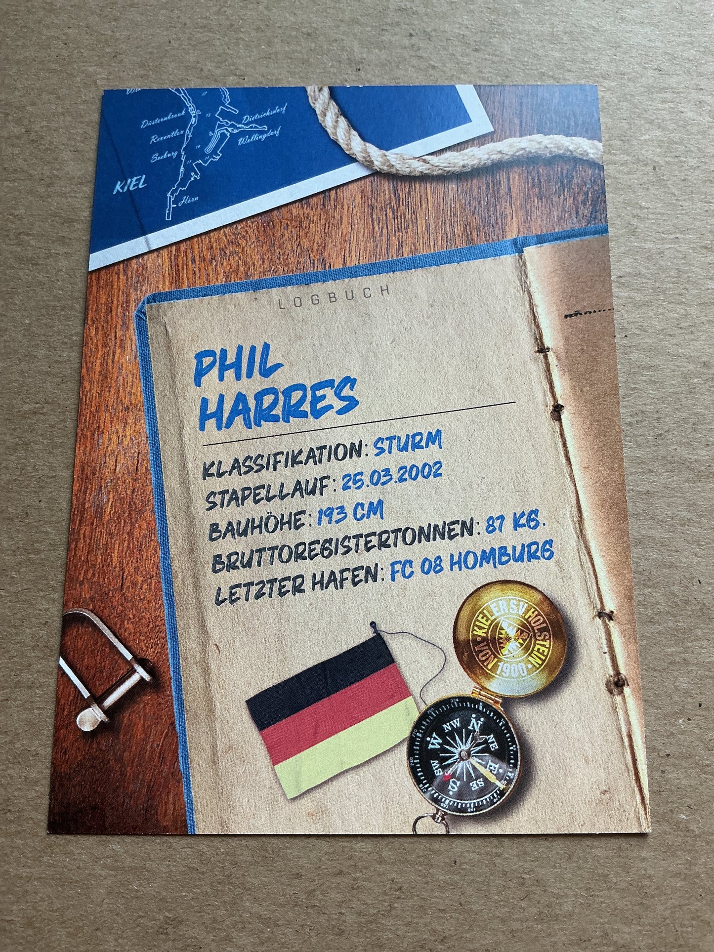 Phil Harres, Germany 🇩🇪 Holstein Kiel 2024/25 hand signed