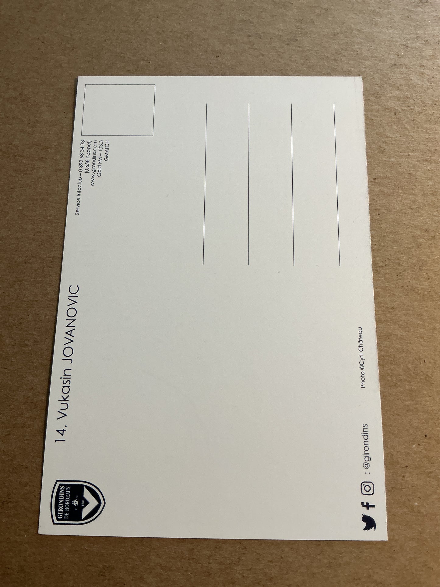 Vukasin Jovanovic, Serbia 🇷🇸 Girondins Bordeaux 2018/19 hand signed
