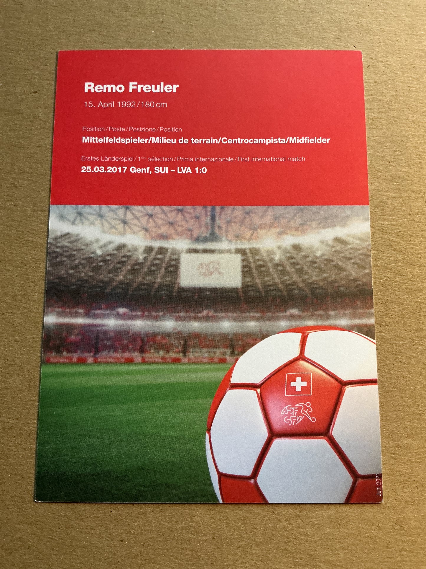 Remo Freuler, Switzerland 🇨🇭 2021 hand signed