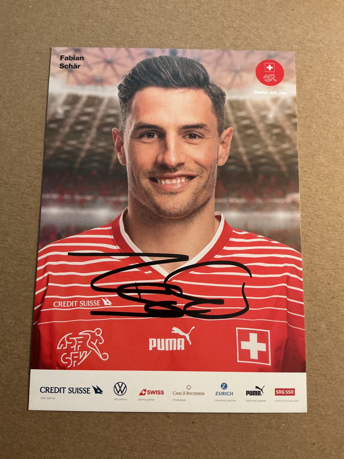 Fabian Schär , Switzerland 🇨🇭FIFA World Cup 2022 hand signed
