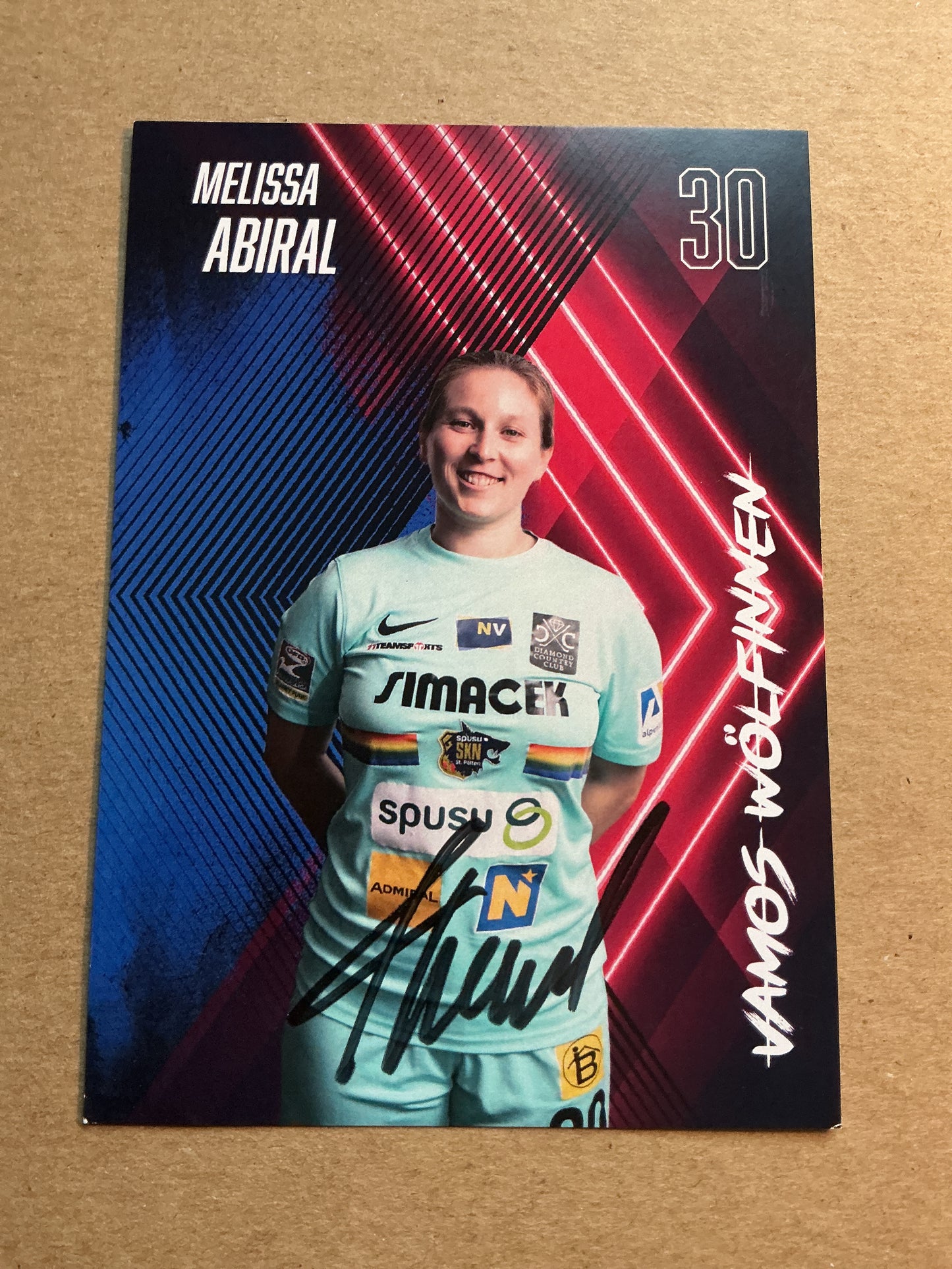 Melissa Abral, Austria 🇦🇹 SKN St.Pölten 2022/23 hand signed