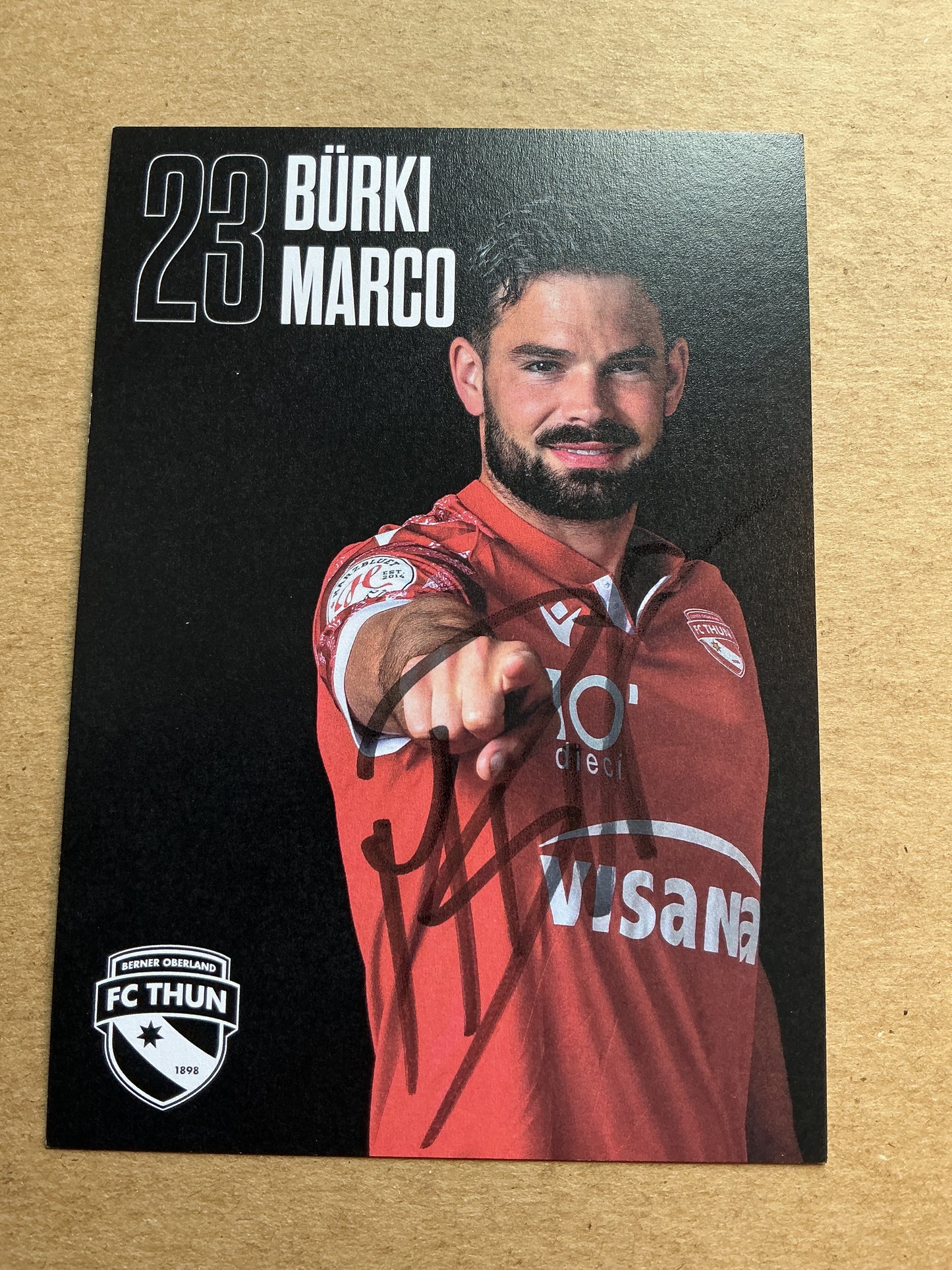 Marco Bürki, Switzerland 🇨🇭 FC Thun 2024/25 hand signed