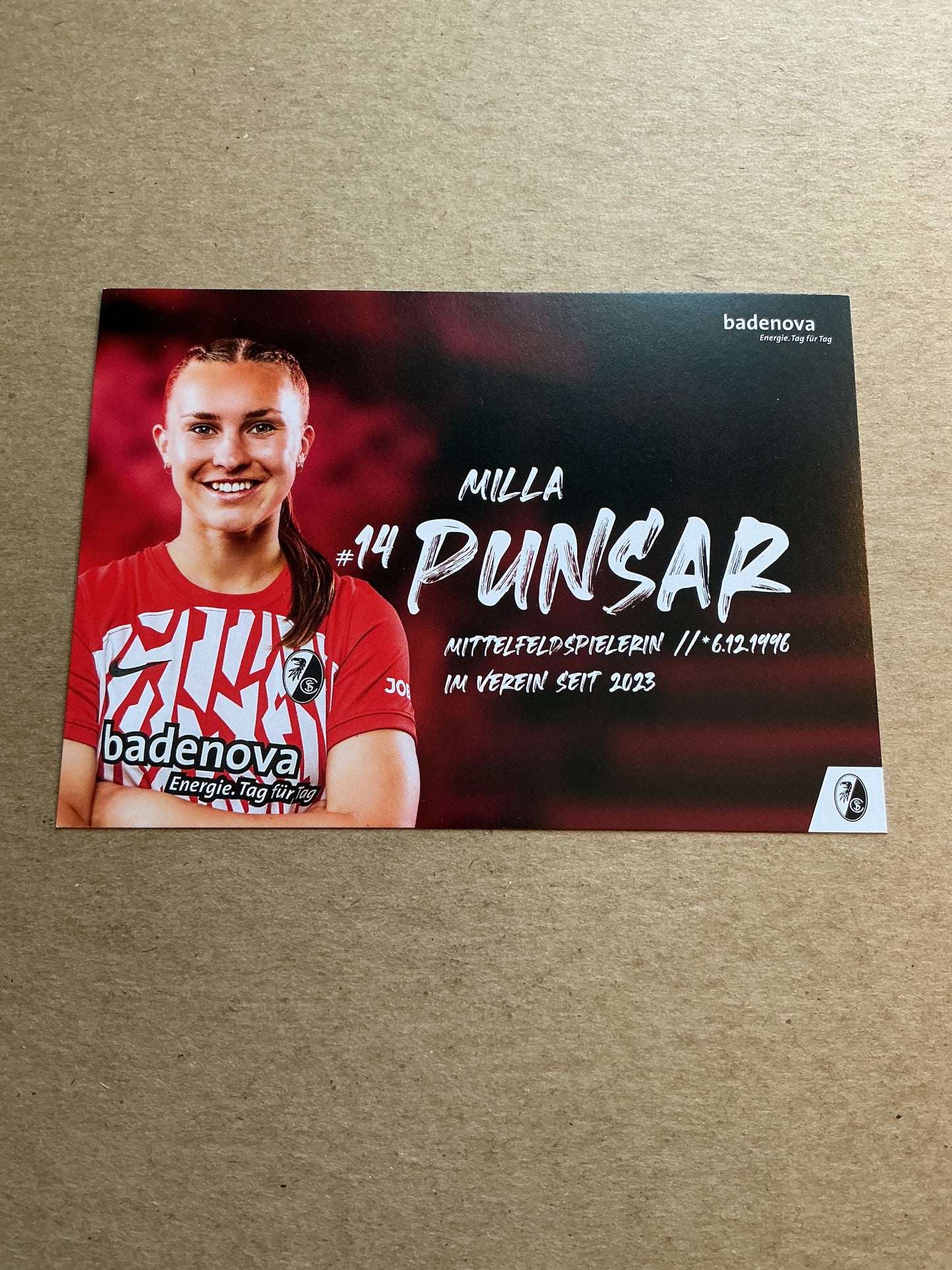 Milla Punsar, Finland 🇫🇮 SC Freiburg 2023/24 hand signed