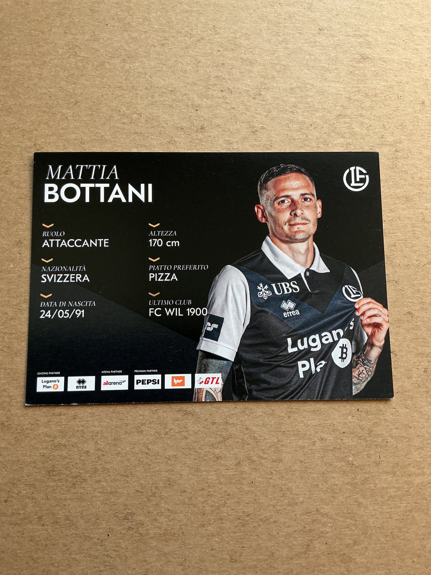Mattia Bottani, Switzerland 🇨🇭 HC Lugano 2025/26 hand signed