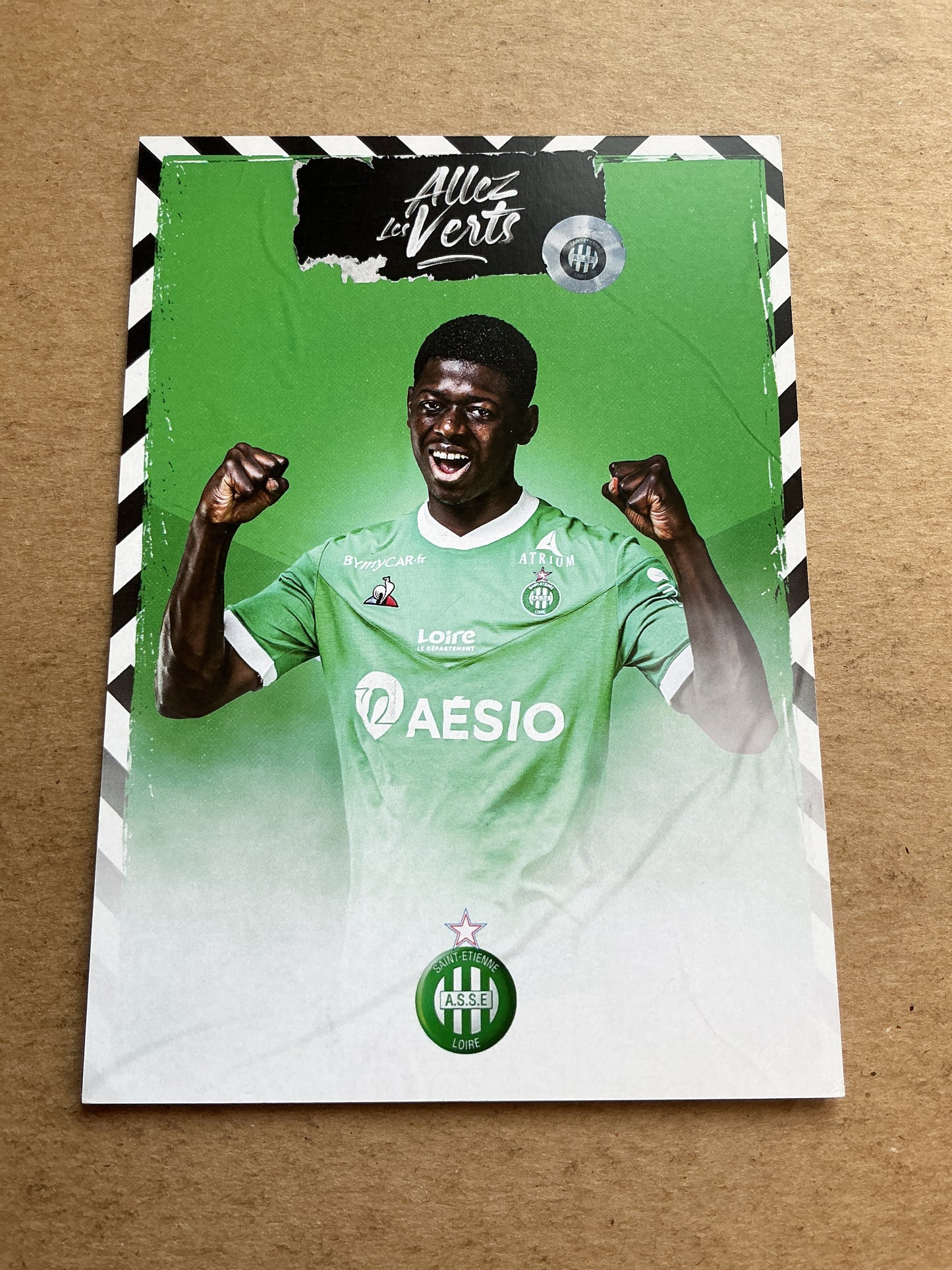 Saïdou Sow, Guinea 🇬🇳 AS Saint-Étienne 2020/21 hand signed