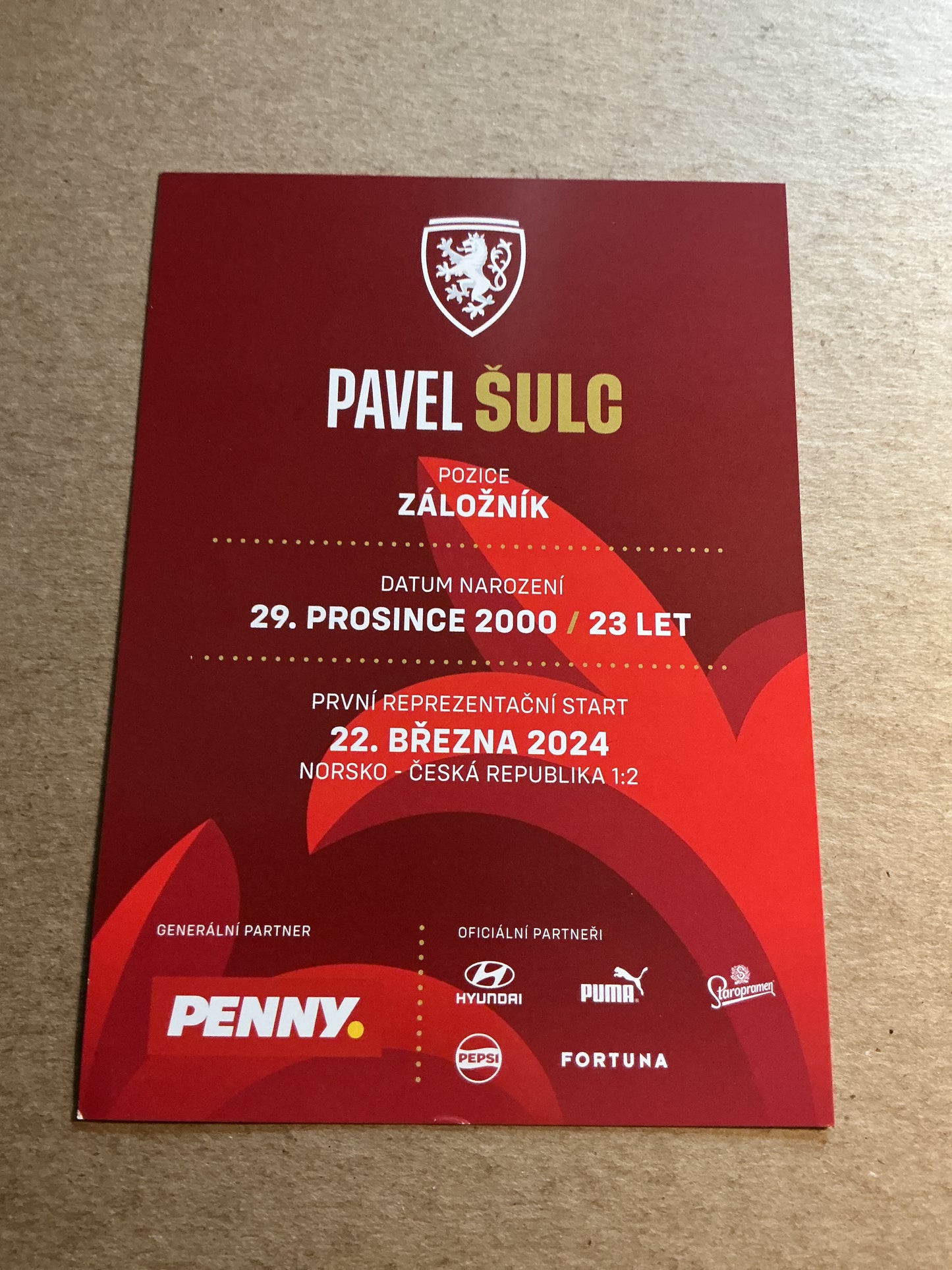 Pavel Sulc, Czech Republic 🇨🇿 2023 hand signed