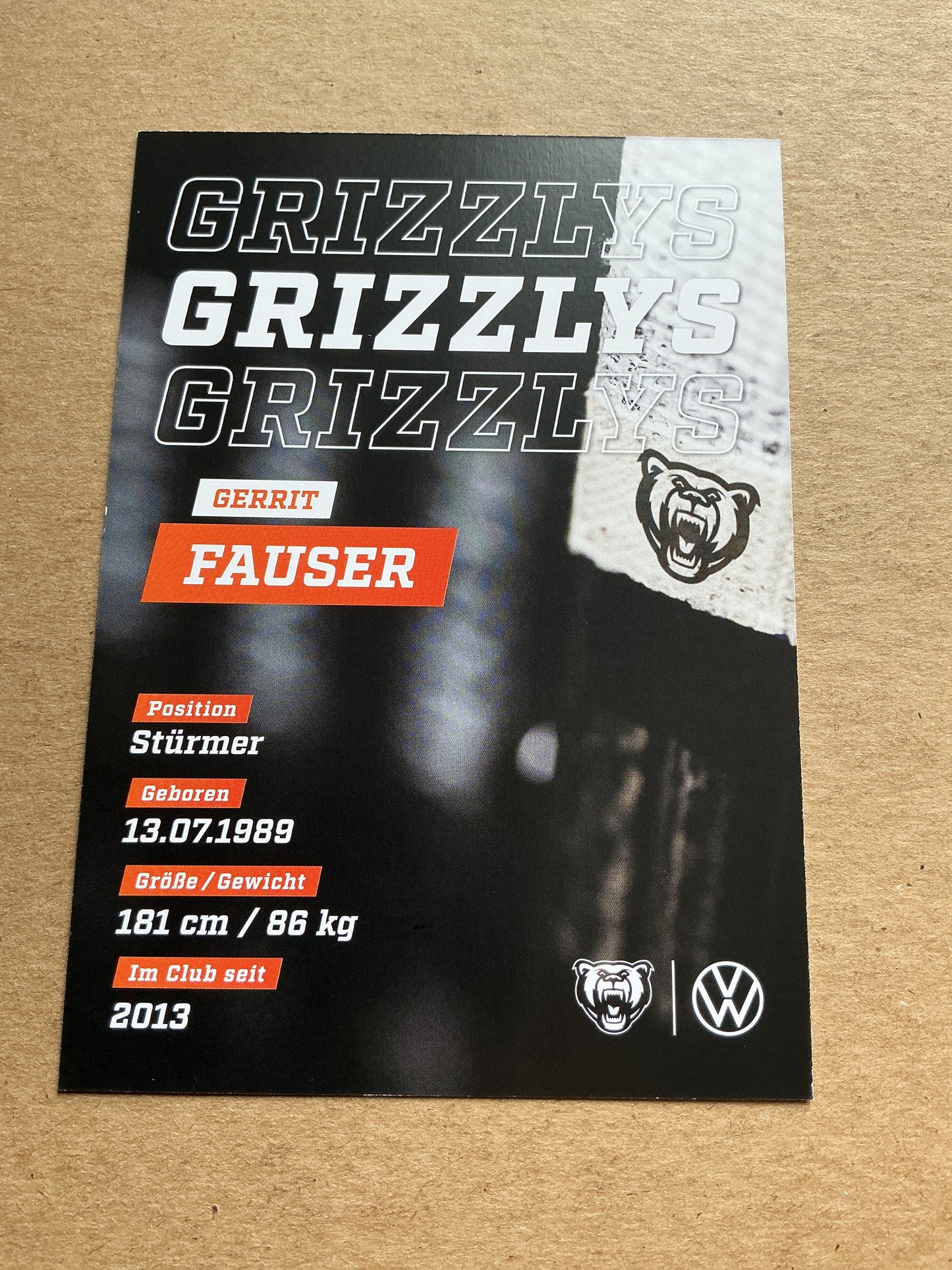 Gerrit Fauser, Germany 🇩🇪 Grizzlys Wolfsburg 2024/25 hand signed