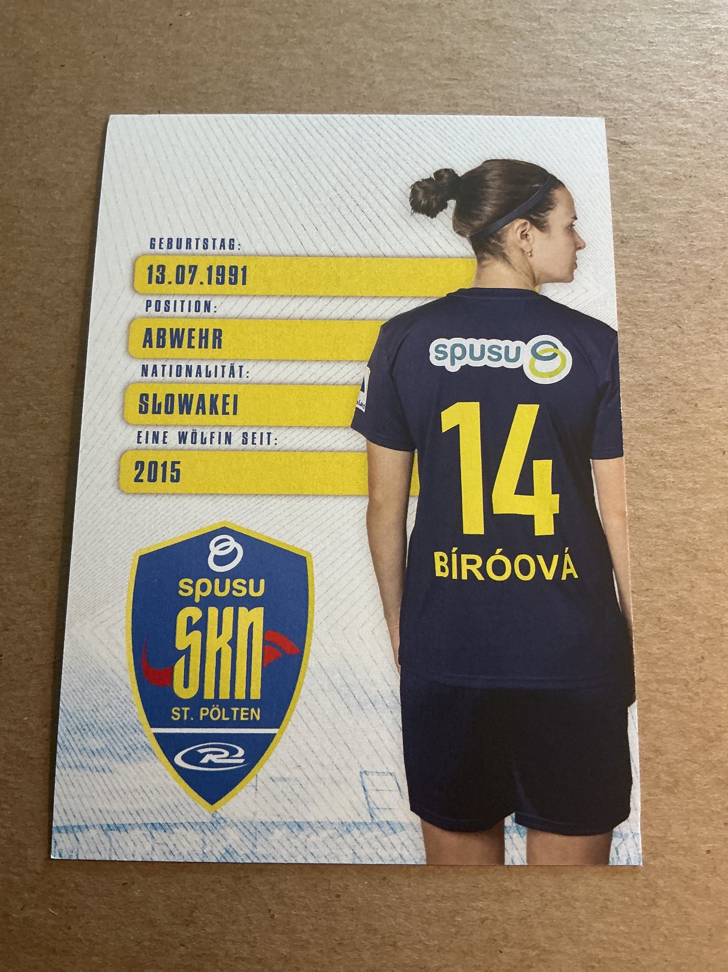 Alexandra Biroova, Slovakia 🇸🇰 SKN St. Pölten 2024/25 hand signed