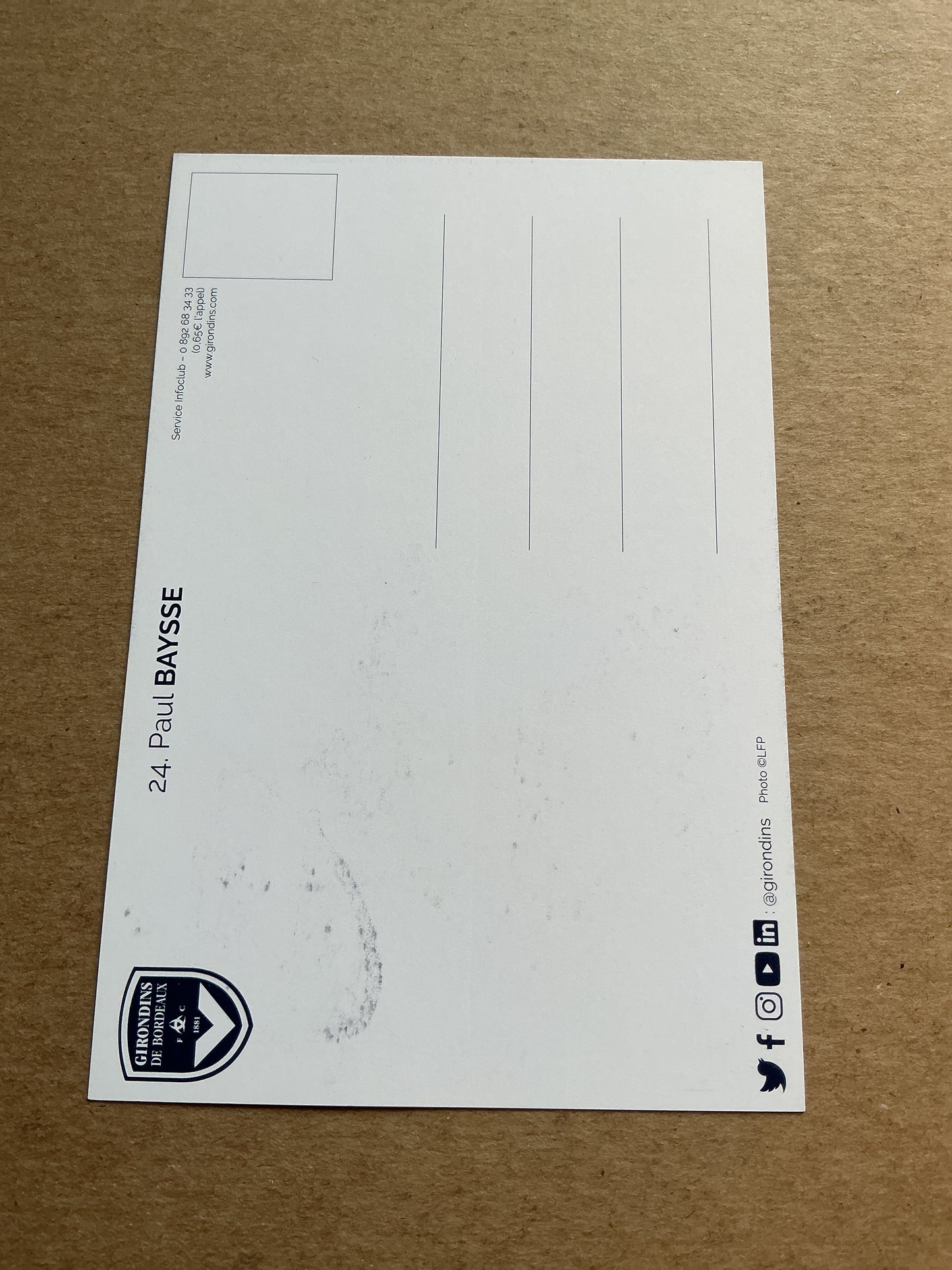Paul Baysse, France 🇫🇷 Girondins Bordeaux 2021/22 hand signed
