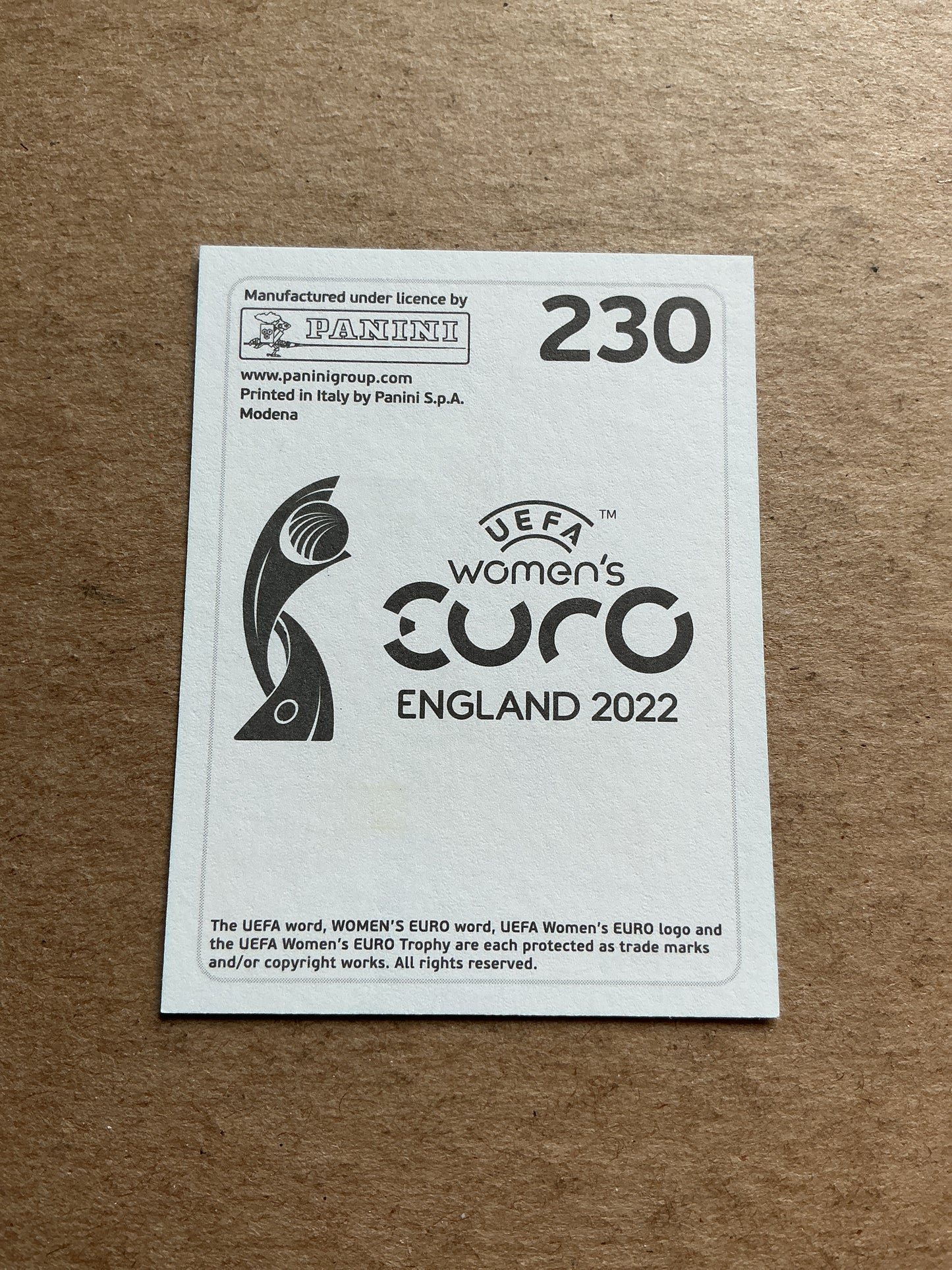 Caroline Seger, Sweden 🇸🇪 UEFA Women’s Euro Cup 2022 Panini hand signed