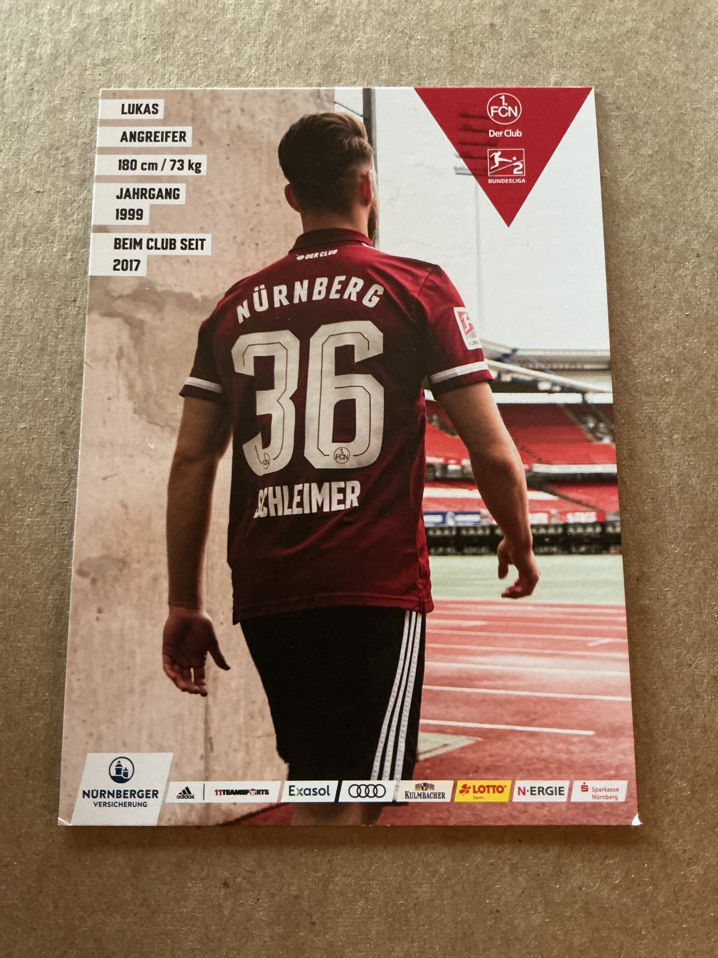 Lukas Schleimer, Germany 🇩🇪 1.FC Nürnberg 2021/22 hand signed