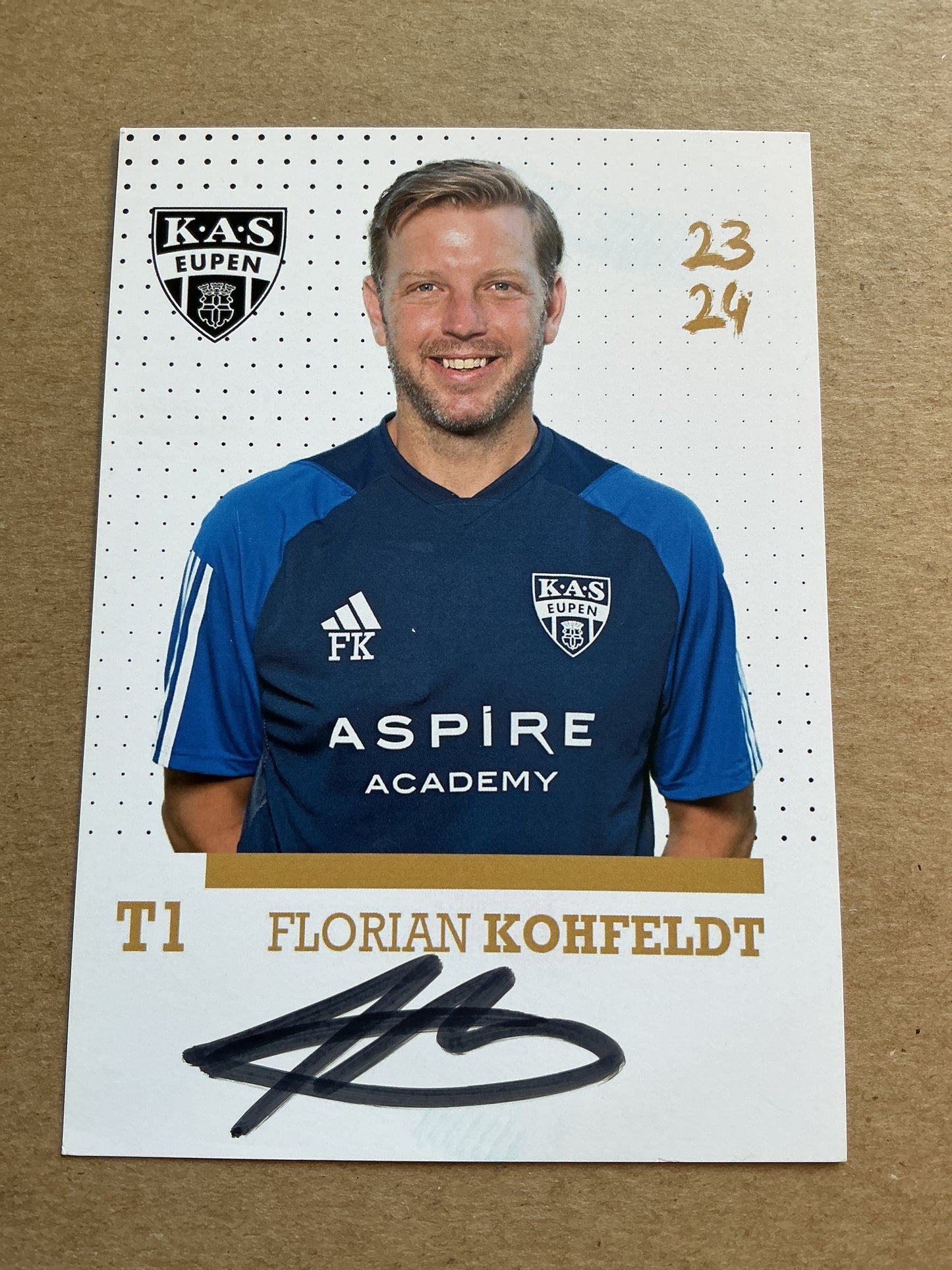 Florian Kohfeldt, Germany 🇩🇪 KAS Eupen 2023/24 hand signed