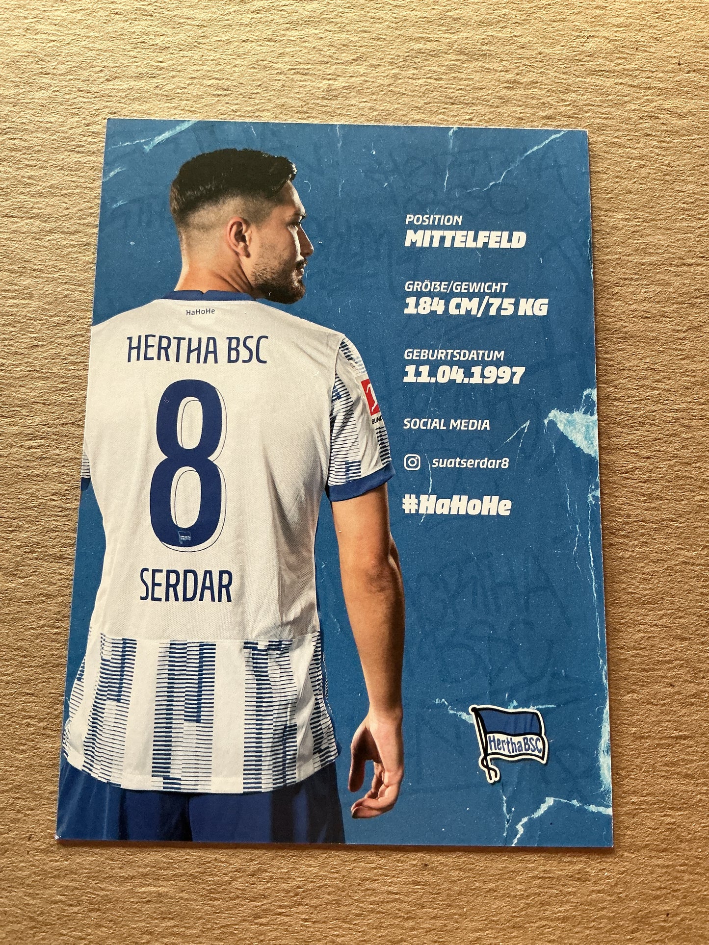 Suat Serdar, Germany π©πͺ Hertha BSC Berlin 2021/22 hand signed
