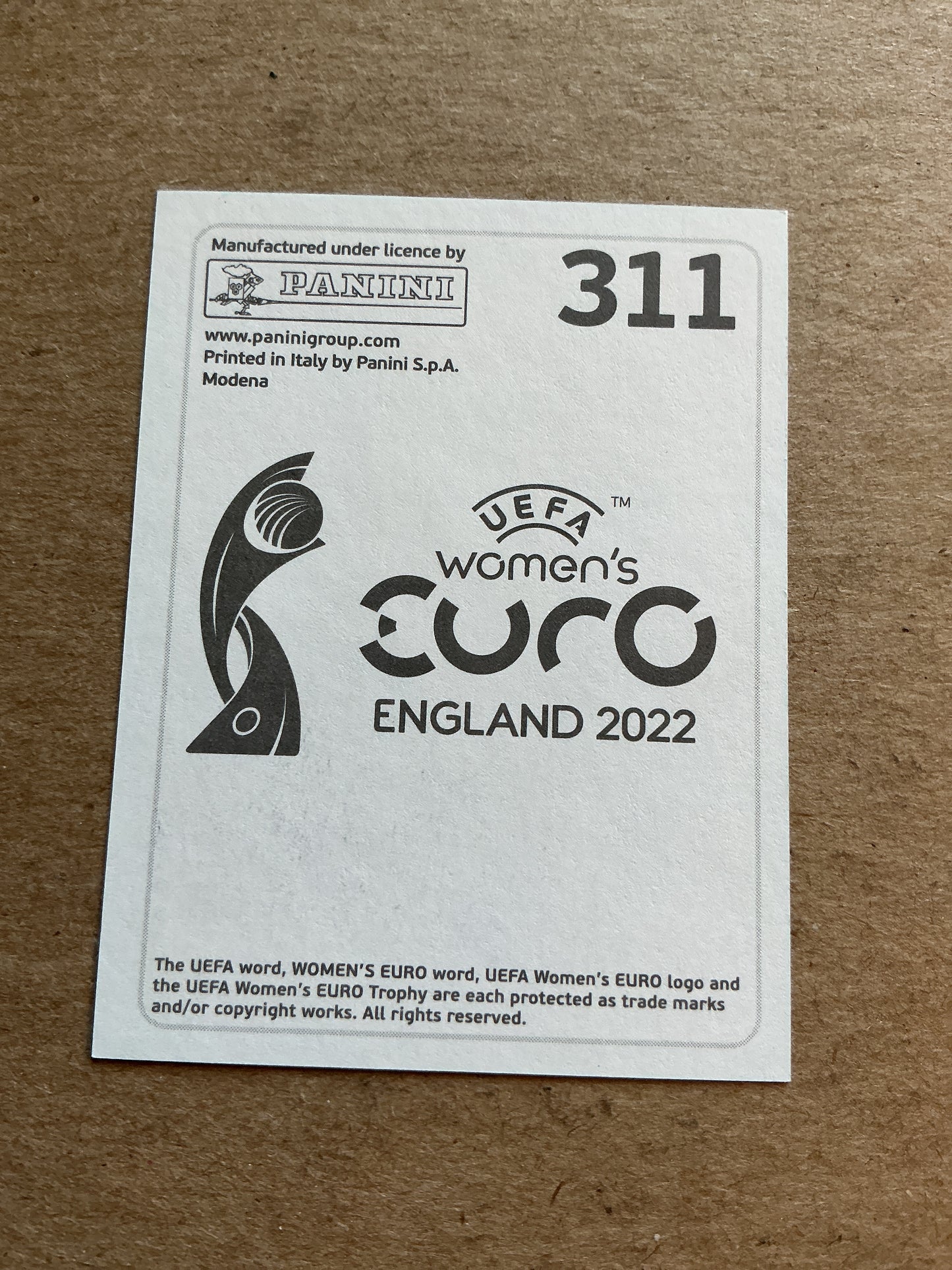 Elena Linari, Italy 🇮🇹 UEFA Women’s Euro Cup 2022 Panini hand signed