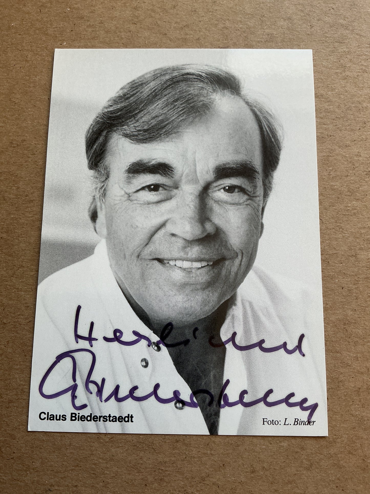 Claus Biederstaedt, Germany 🇩🇪 Actor hand signed