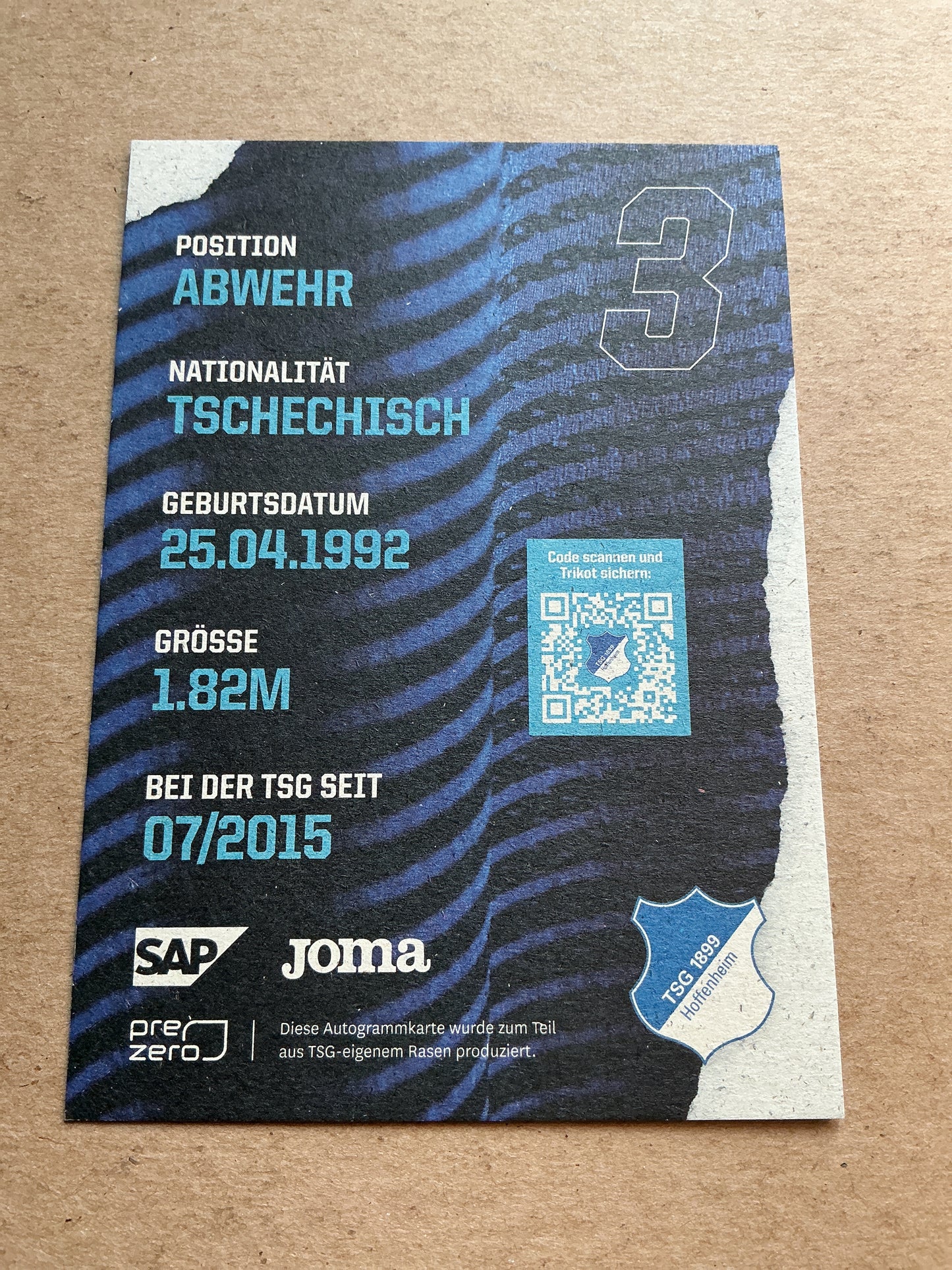 Pavel Kadeřábek, Czech Republic 🇨🇿 TSG 1899 Hoffenheim 2021/22 hand signed