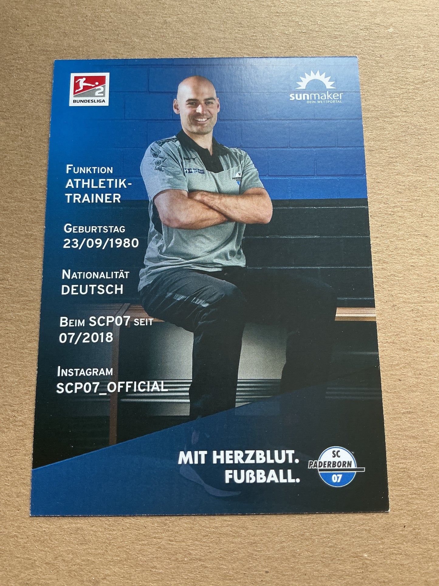 Felix Sunkel, Germany π©πͺ SC Paderborn 07 2020/21 hand signed