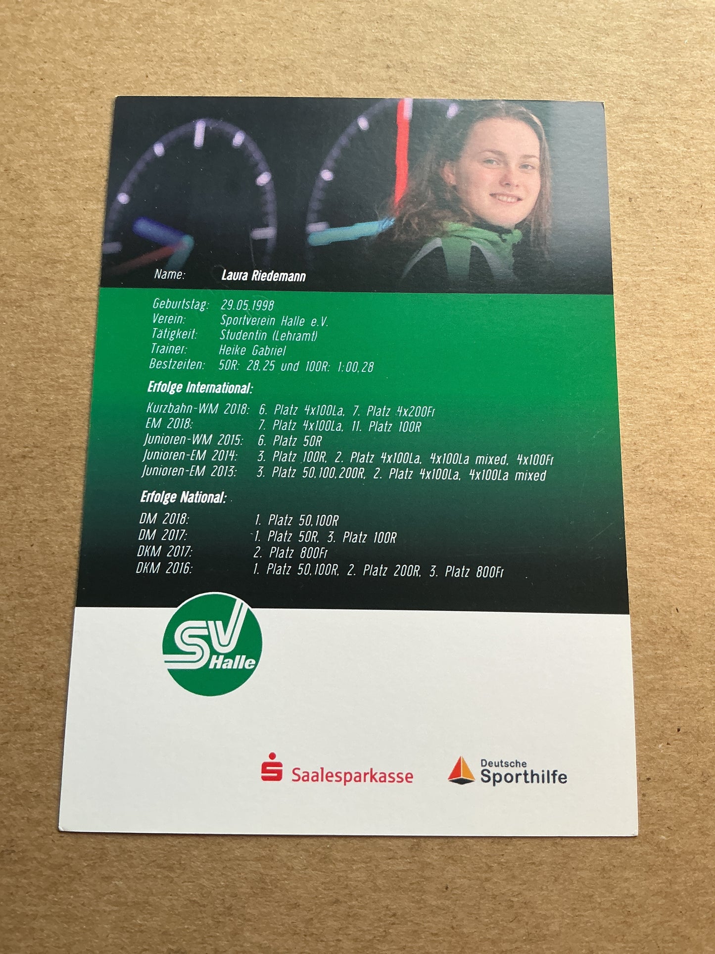 Laura Riedemann, Germany 🇩🇪 Swimming Summer Olympics 2024 hand signed