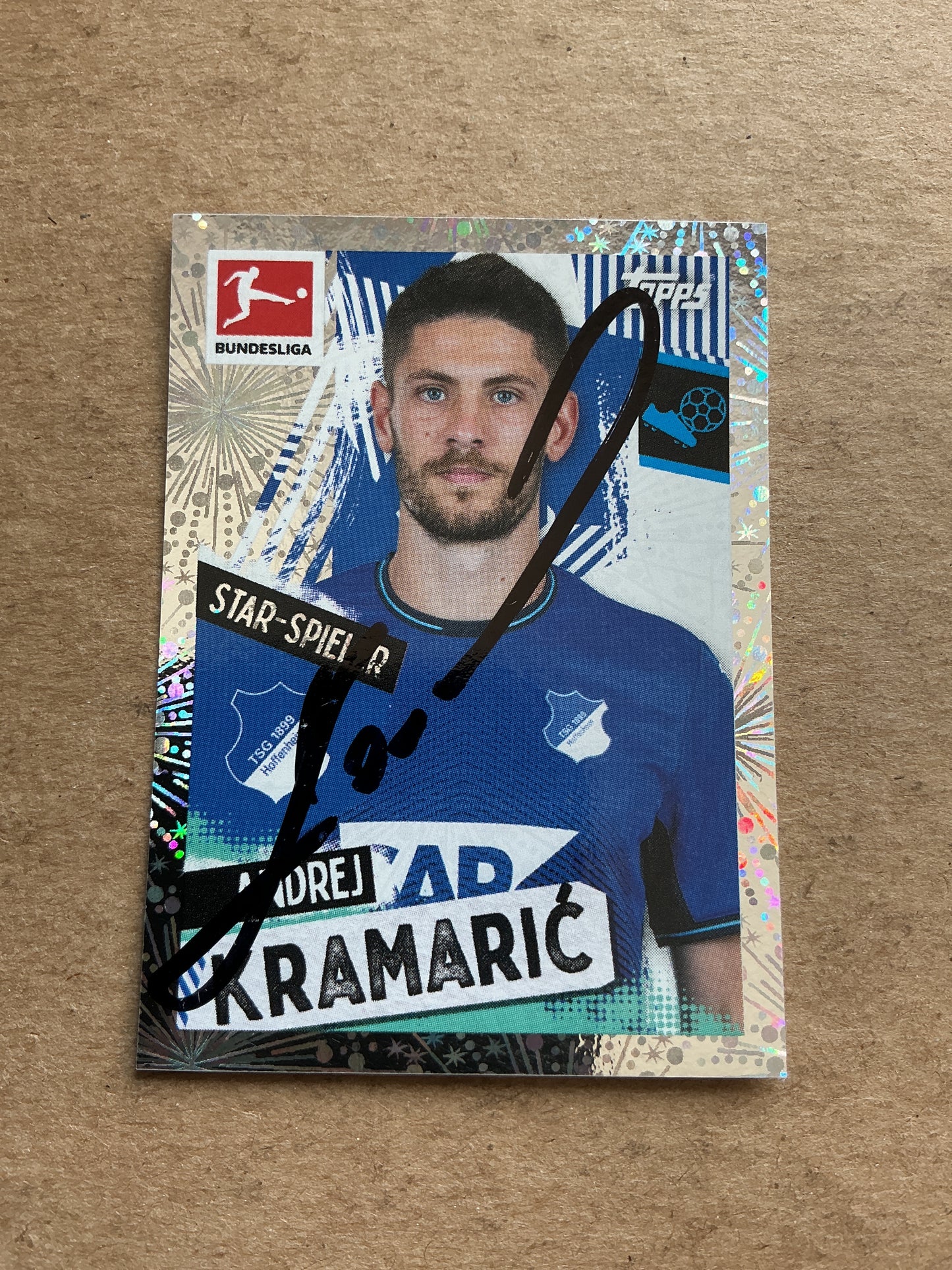 Andrej Kramaric, Croatia 🇭🇷 TSG Hoffenheim 2021/22 Topps hand signed