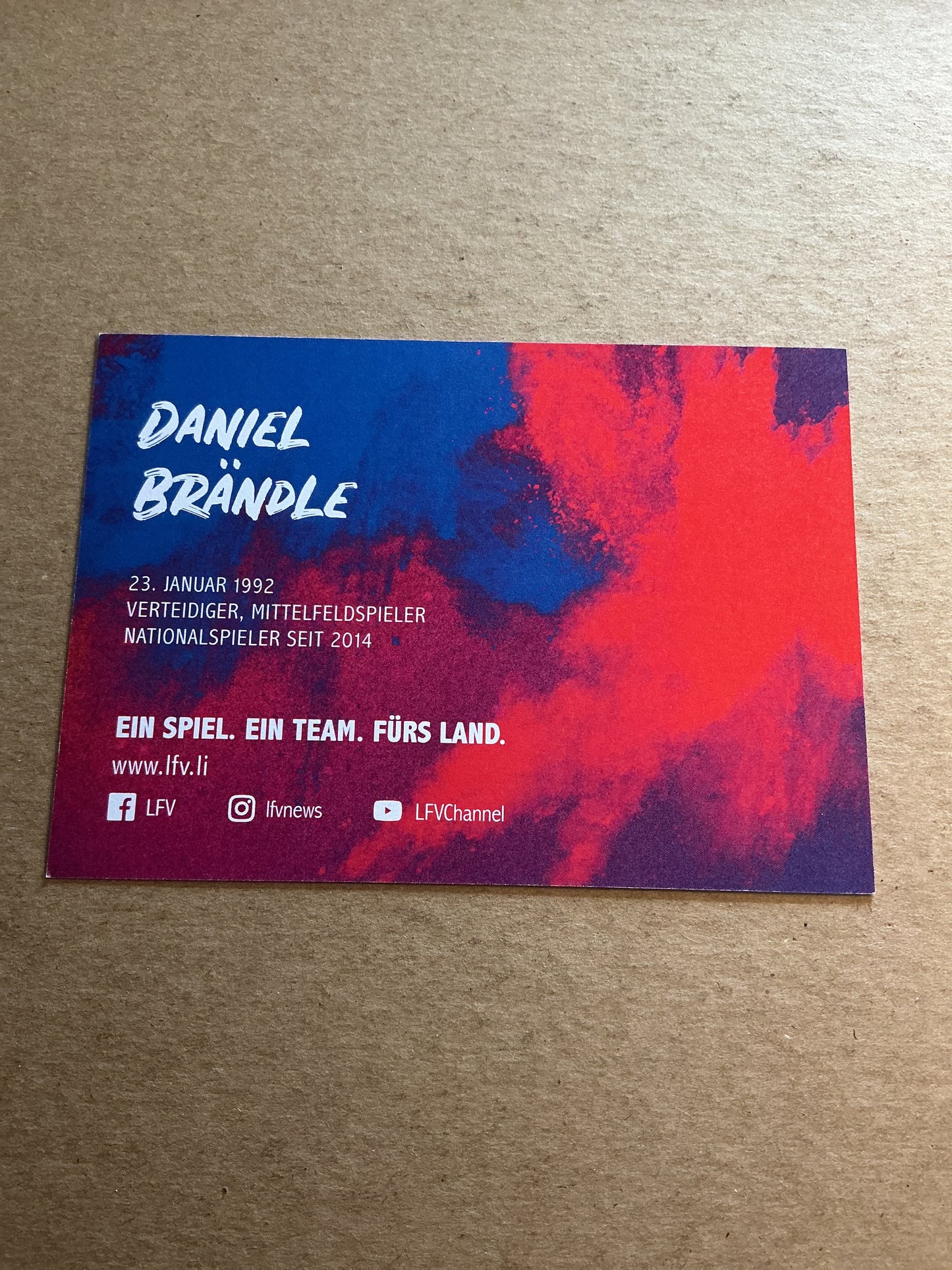 Daniel Brändle, Liechtenstein 🇱🇮 2022 hand signed