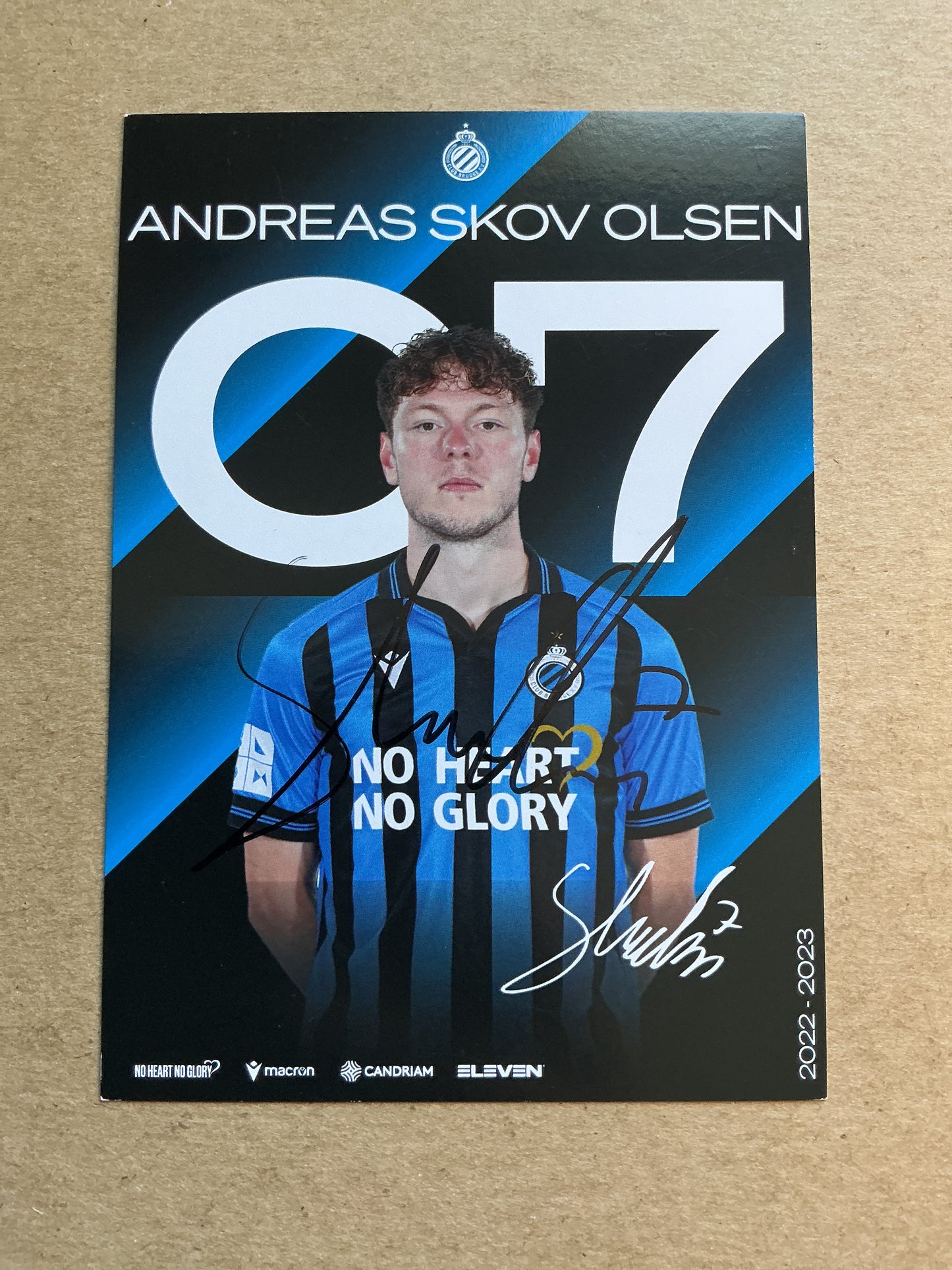 Andreas Skov Olsen, Denmark 🇩🇰 Club Brugge 2022/23 hand signed