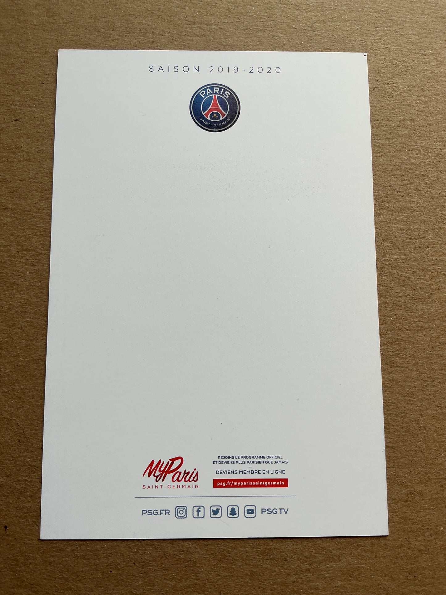 Thomas Meunier, Belgium π§πͺ Paris Saint-Germain 2019/20 hand signed