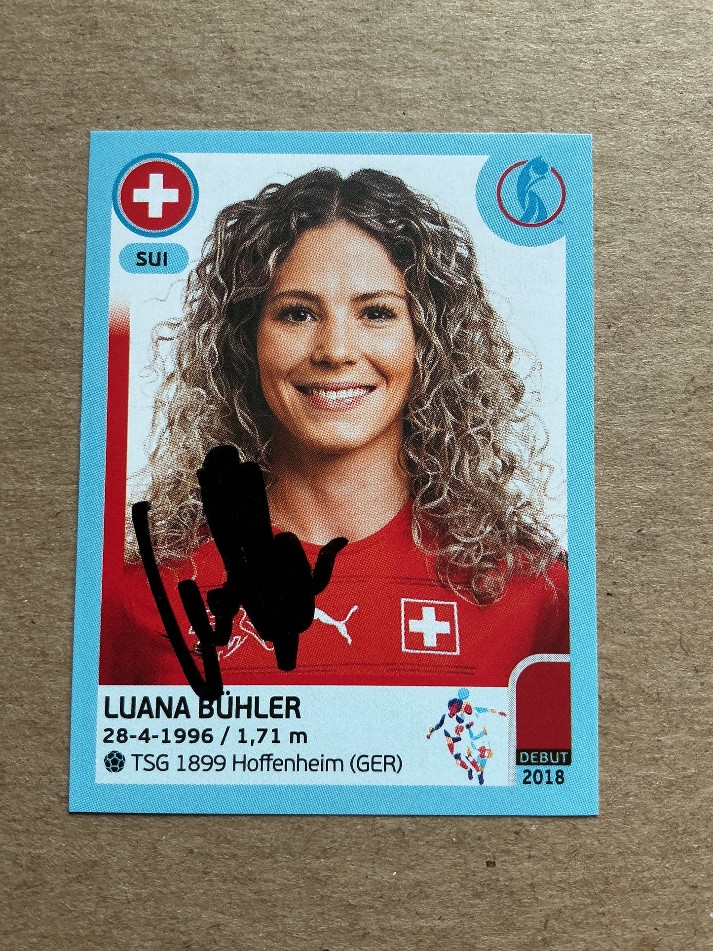 Luana Bühler, Switzerland 🇨🇭 UEFA Women’s Euro Cup 2022 Panini hand signed