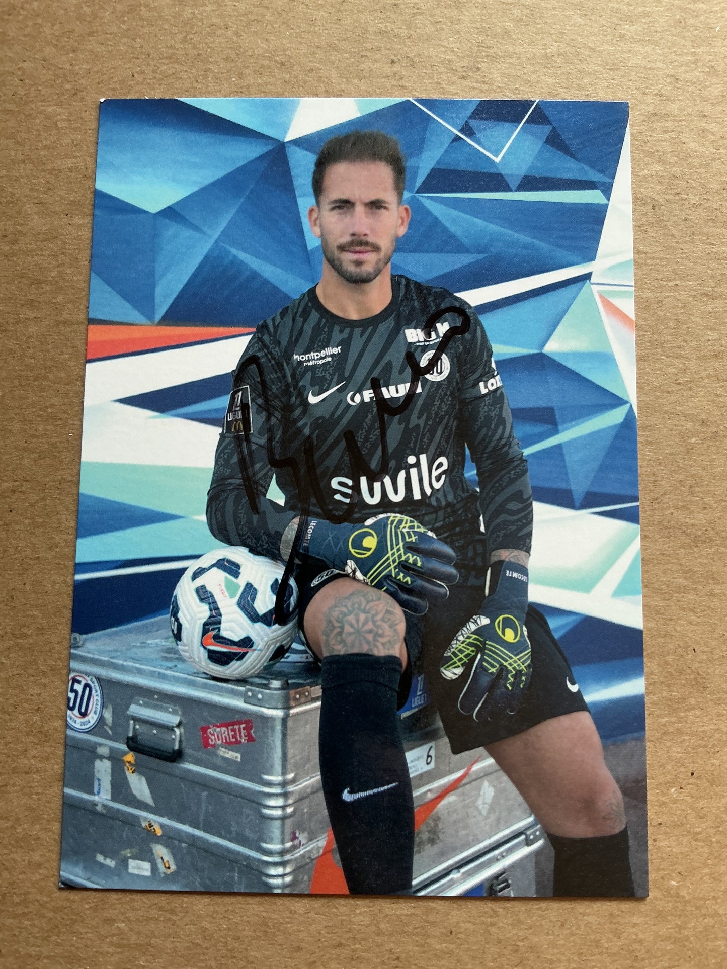 Benjamin Lecomte, France 🇫🇷 Montpellier HSC 2024/25 hand signed
