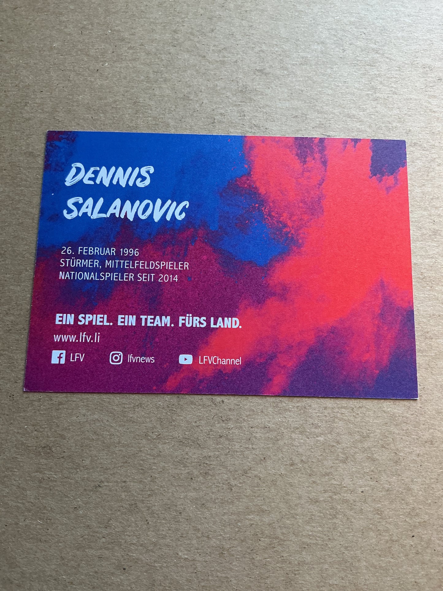 Dennis Salanovic, Liechtenstein 🇱🇮 2025 hand signed