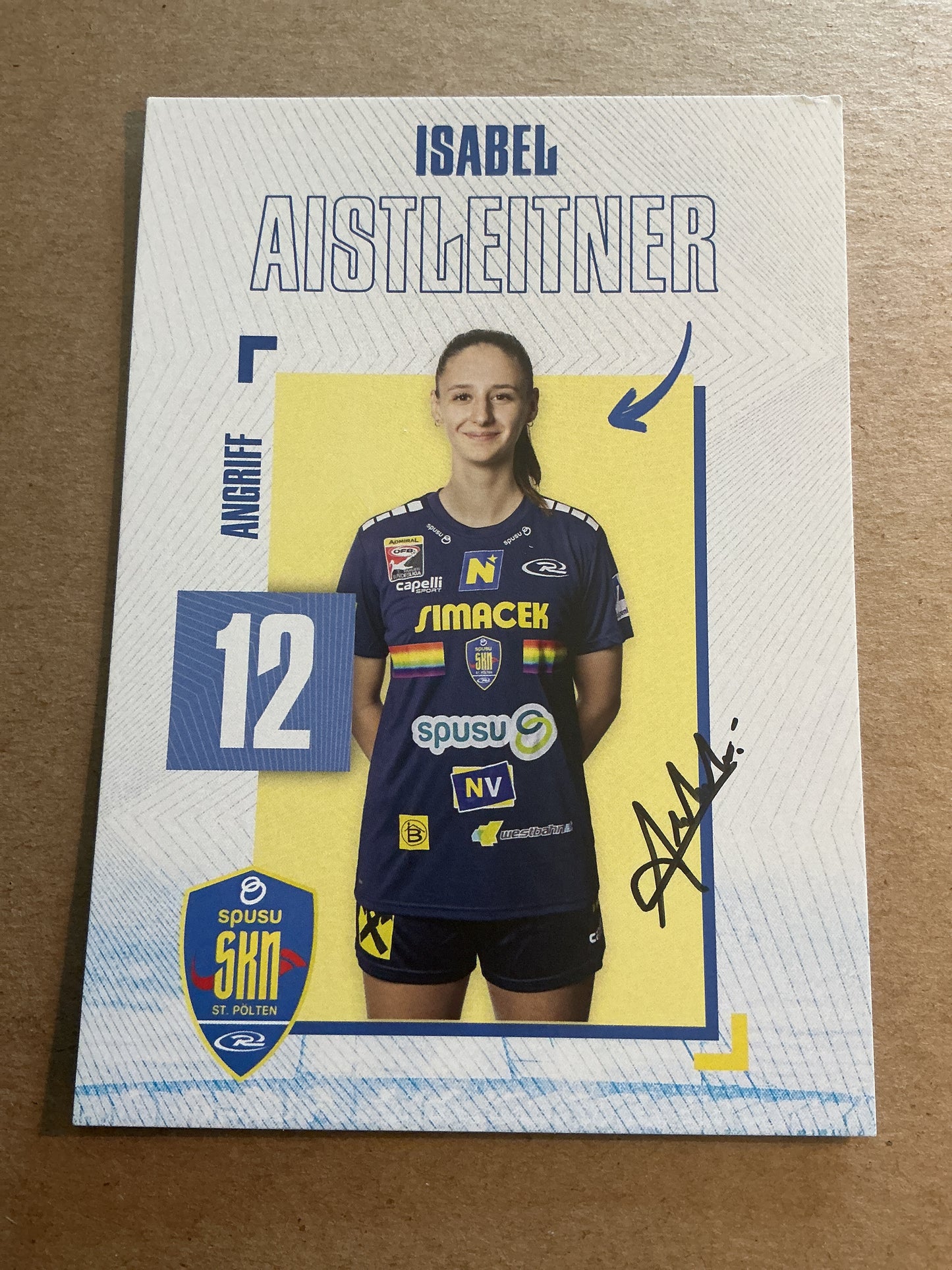 Isabel Aistleitner, Austria 🇦🇹 SKN St. Pölten 2024/25 hand signed