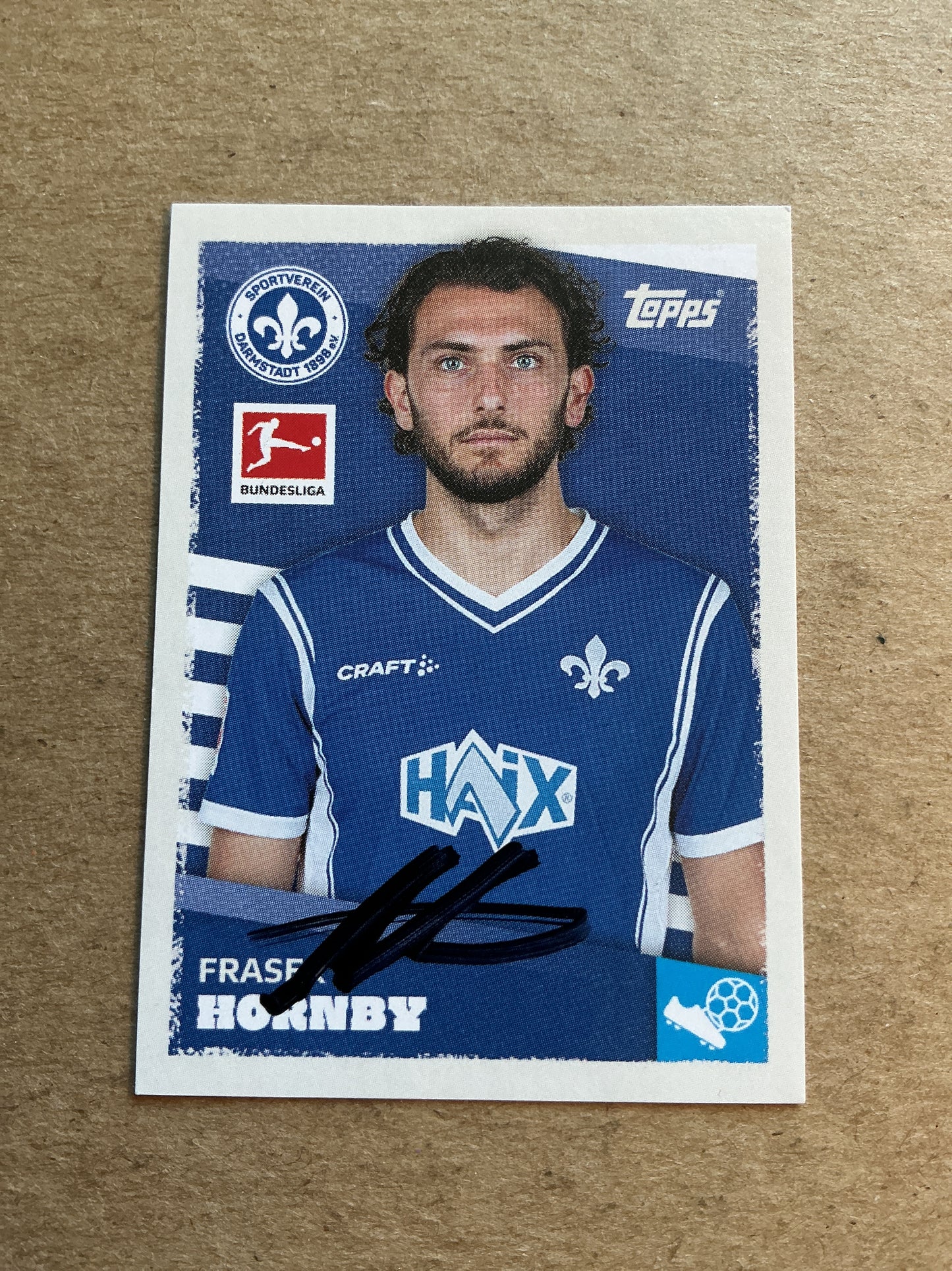 Fraser Hornby, Scotland 🏴 SV Darmstadt 98 2023/24 Topps hand signed