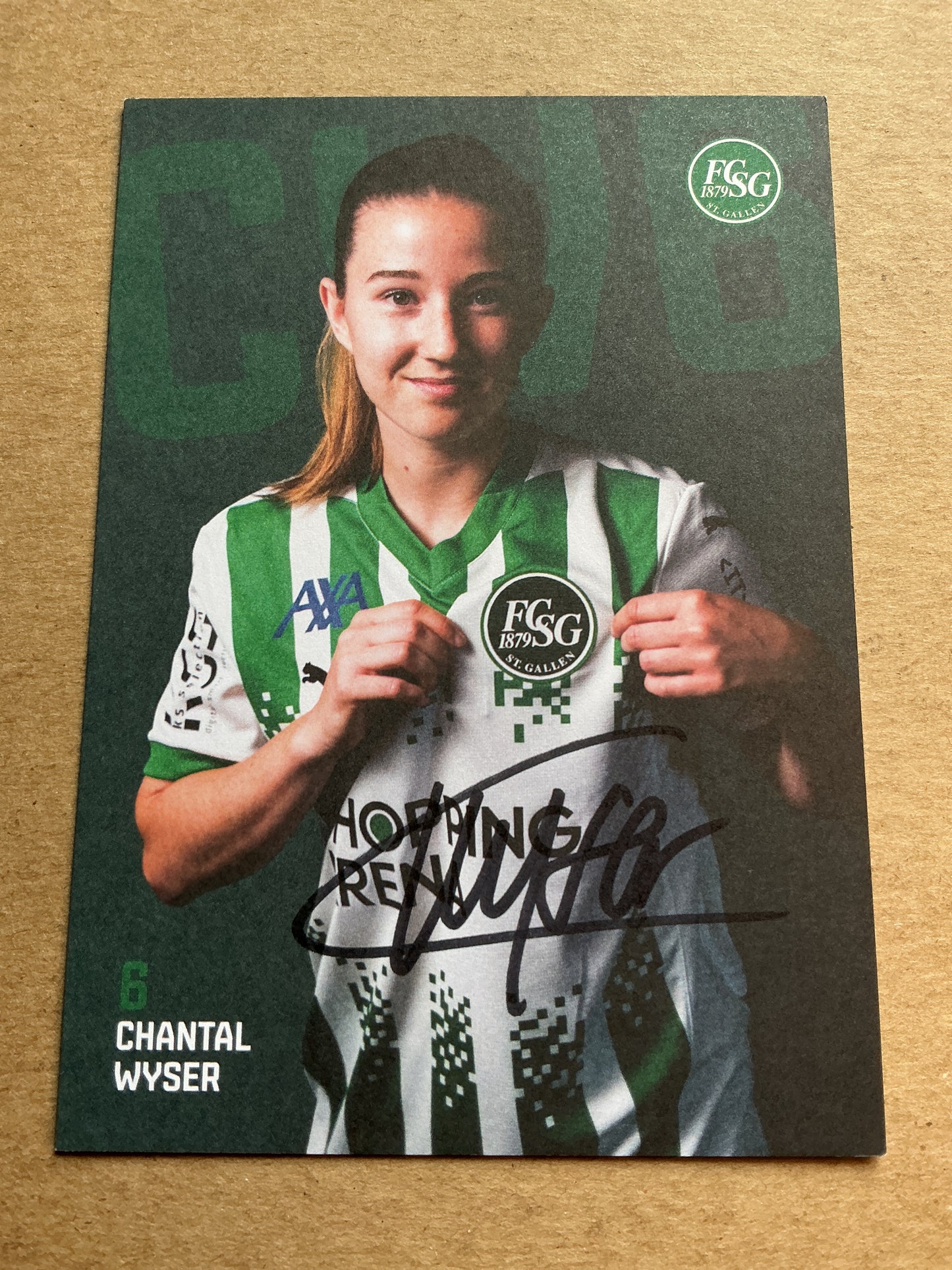 Chantal Wyser, Switzerland 🇨🇭 FC St. Gallen 2024/25 hand signed