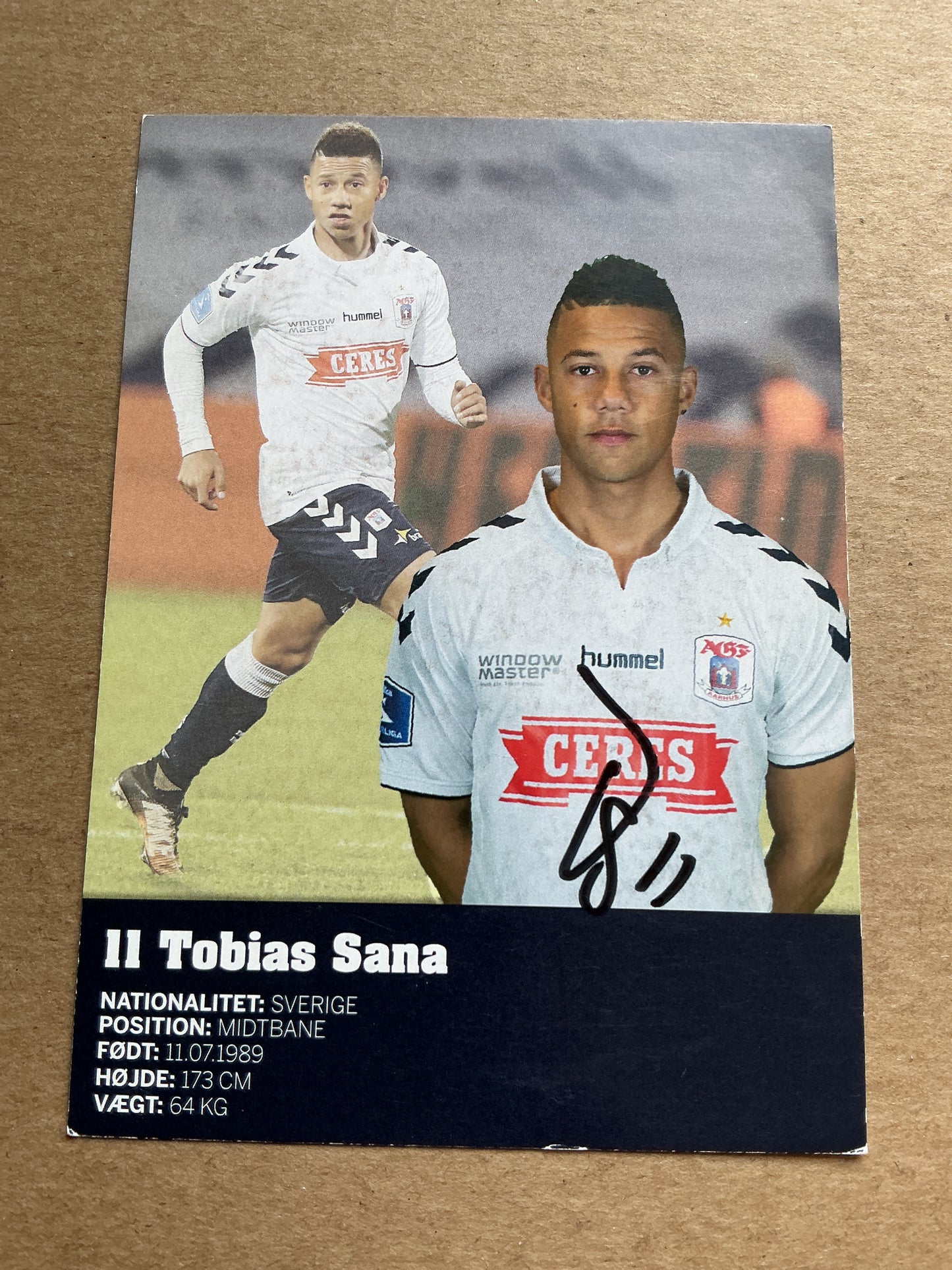 Tobias Sana, Sweden 🇸🇪 Aarhus GF 2018/19 hand signed