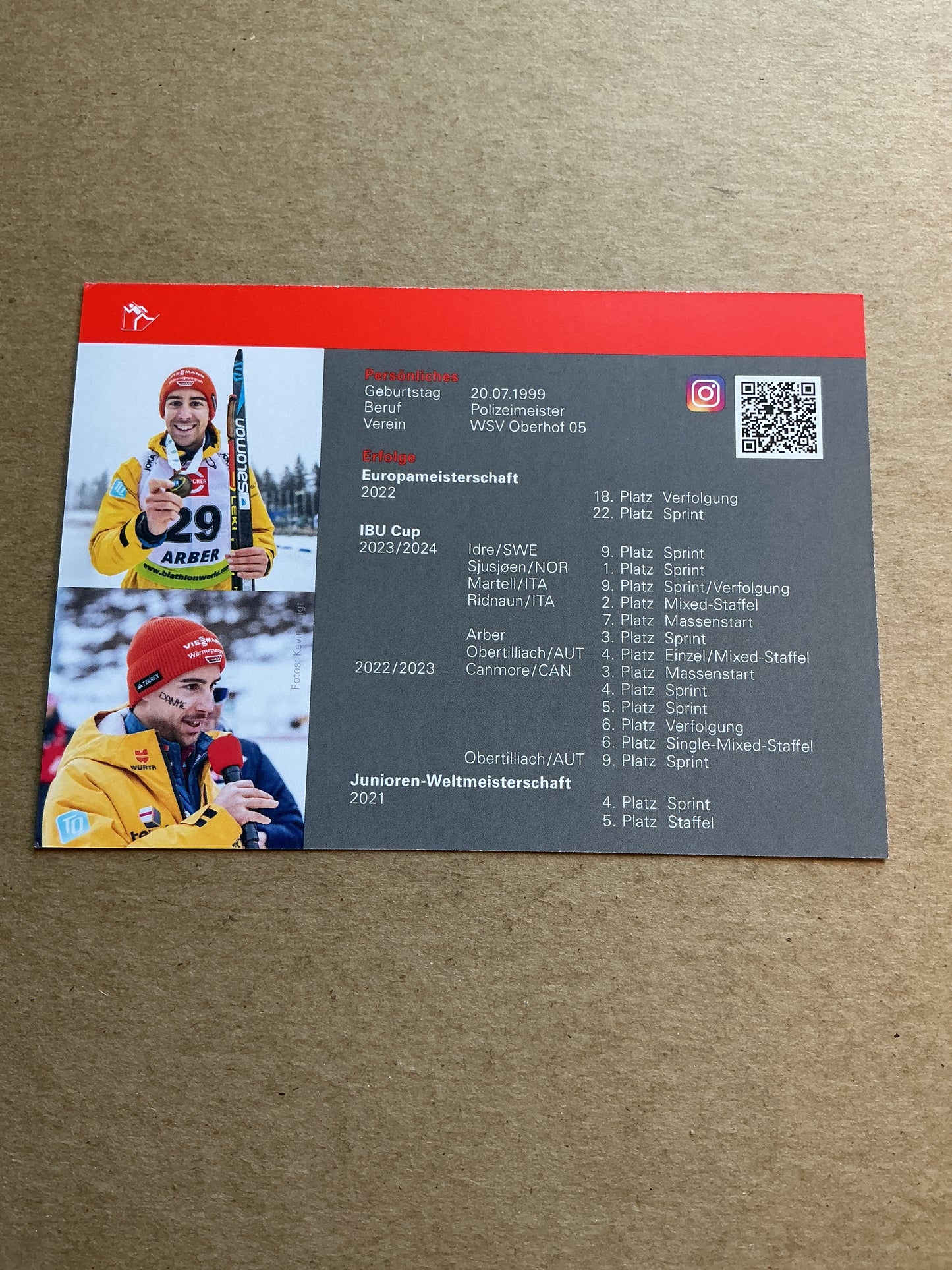 Simon Kaiser, Germany 🇩🇪 Biathlon Winter Sports 2024/25 hand signed