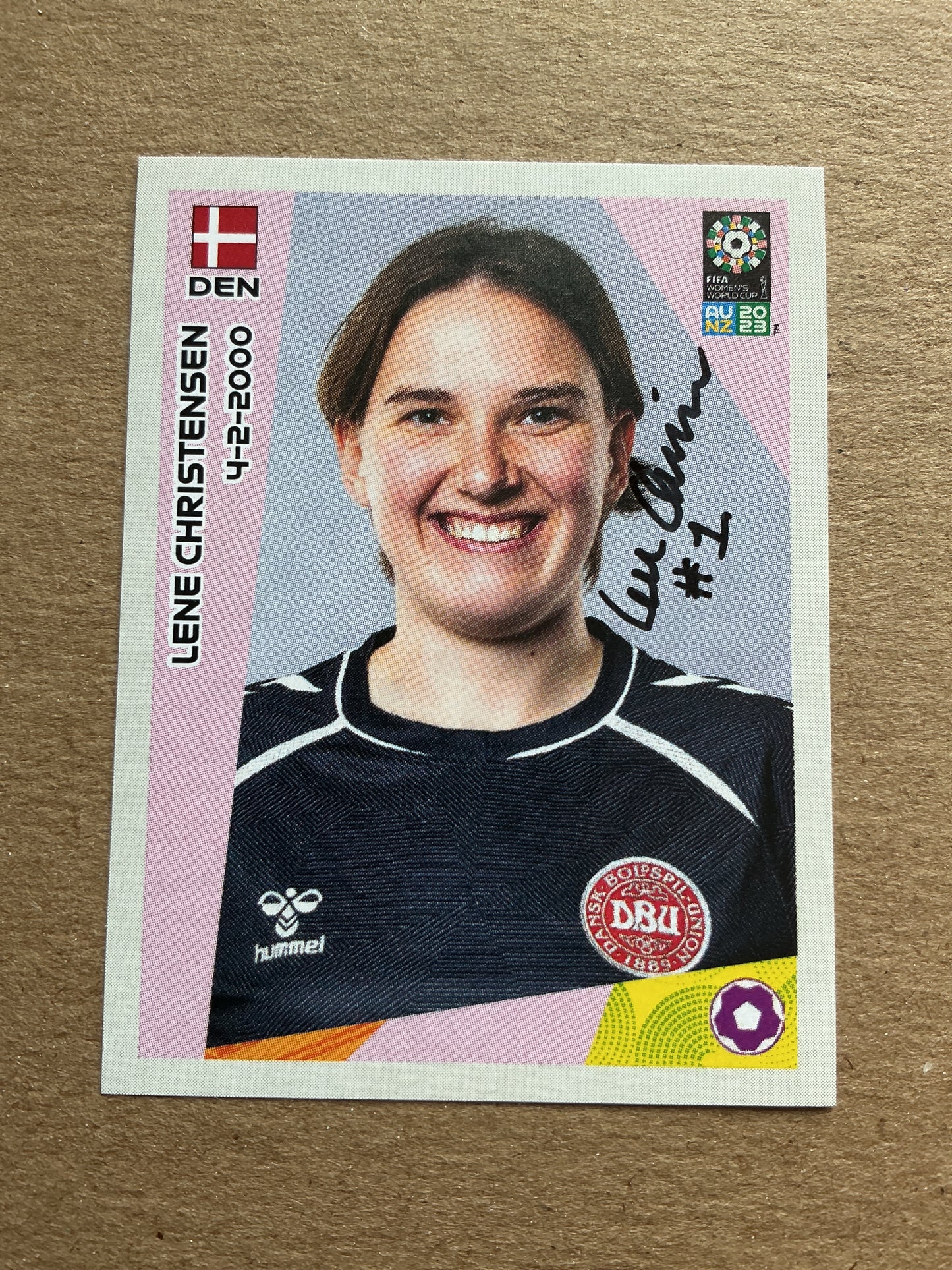 Lene Christensen, Denmark 🇩🇰 FIFA Women’s World Cup 2023 Panini hand signed