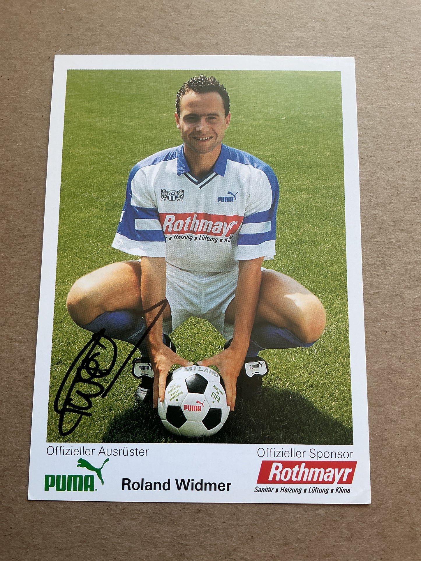 Roland Widmer, Switzerland 🇨🇭 FC Zürich 1992/93 hand signed