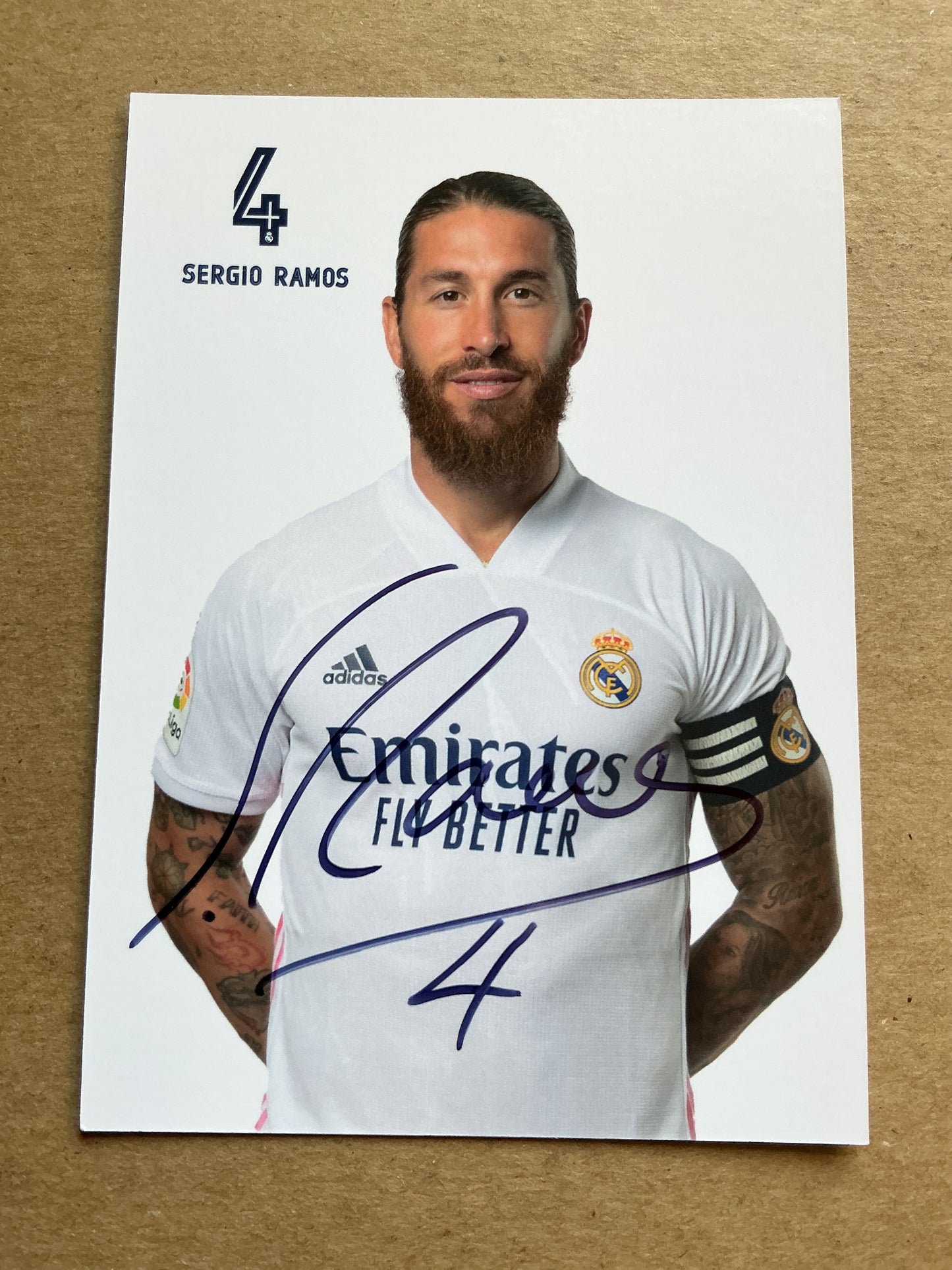 Sergio Ramos, Spain 🇪🇸 Real Madrid 2020/21 hand signed
