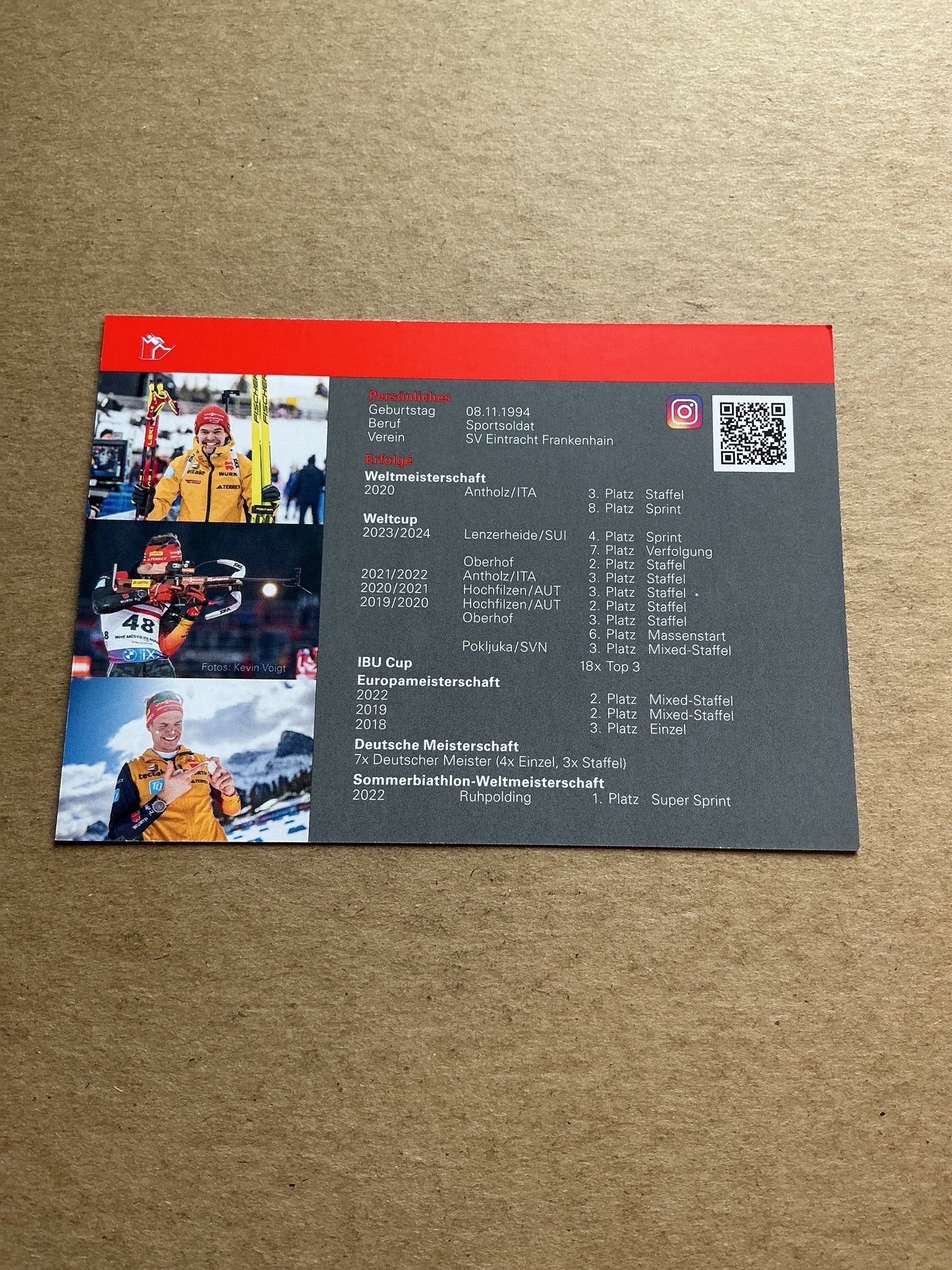 Phillip Horn, Germany 🇩🇪 Biathlon Winter Sports 2024/25 hand signed
