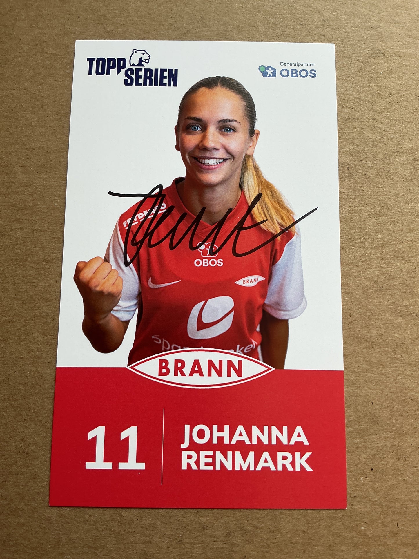 Johanna Renmark, Sweden 🇸🇪 SK Brann Kvinner 2023/24 hand signed