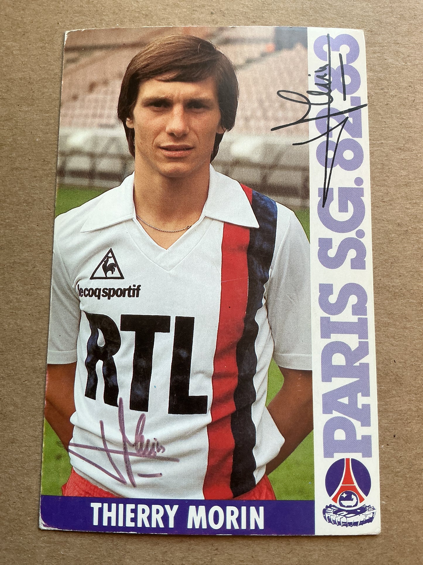 Thierry Morin, France 🇫🇷 Paris Saint-Germain 1982/83 hand signed