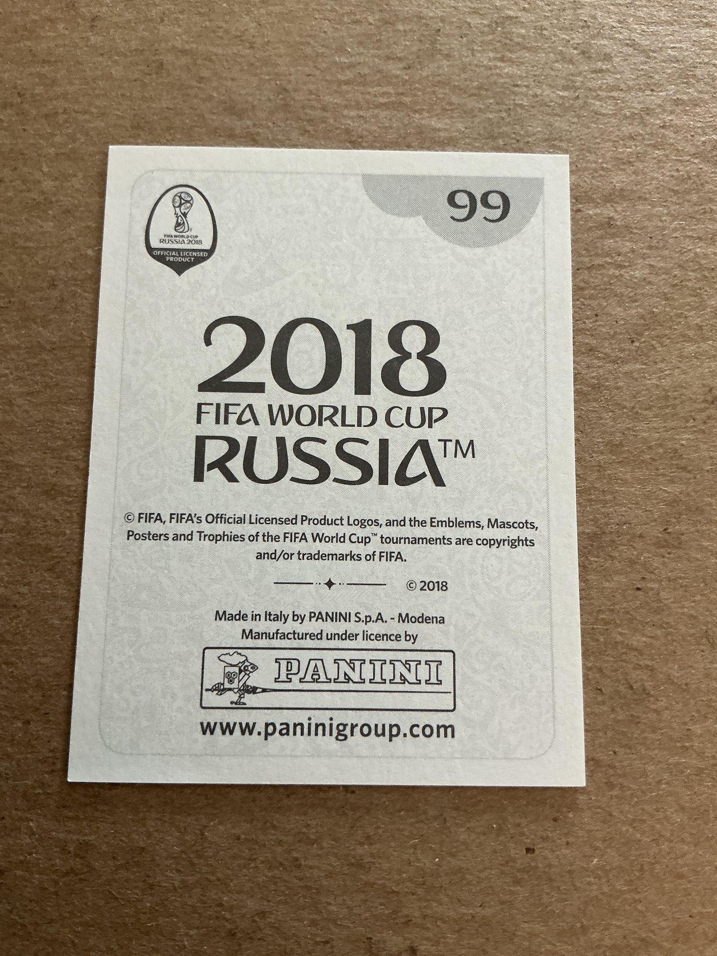 Sebastian Coates, Uruguay 🇺🇾 FIFA World Cup 2018 Panini hand signed