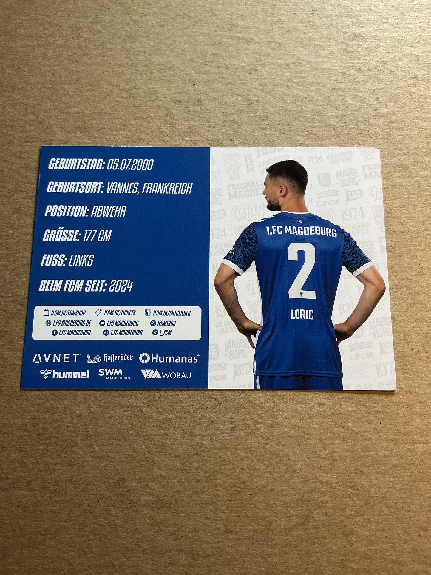 Samuel Loric, France 🇫🇷 1.FC Magdeburg 2024/25 hand signed