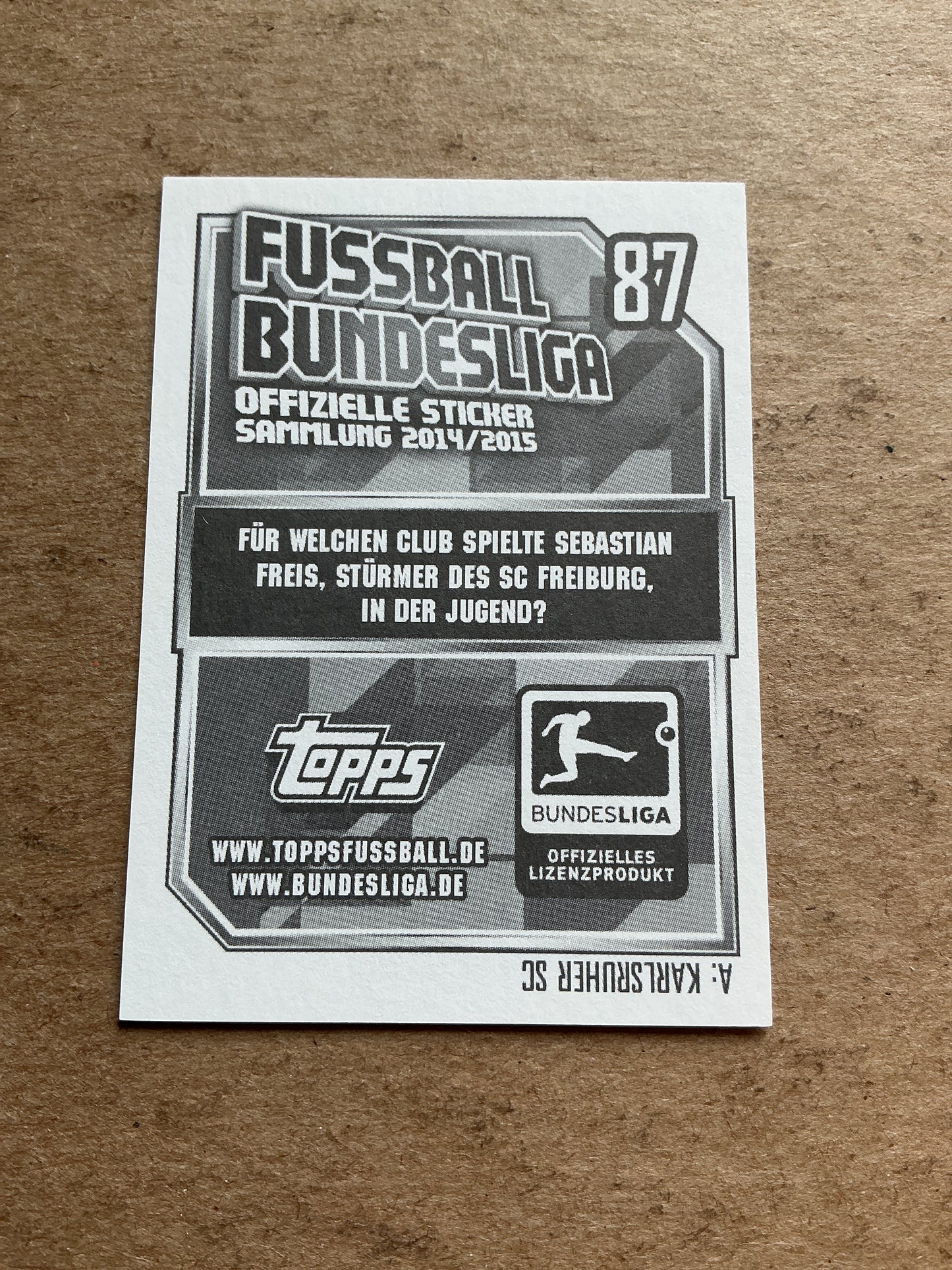 Marc-Oliver Kempf, Germany π©πͺ SC Freiburg 2014/15 Topps hand signed