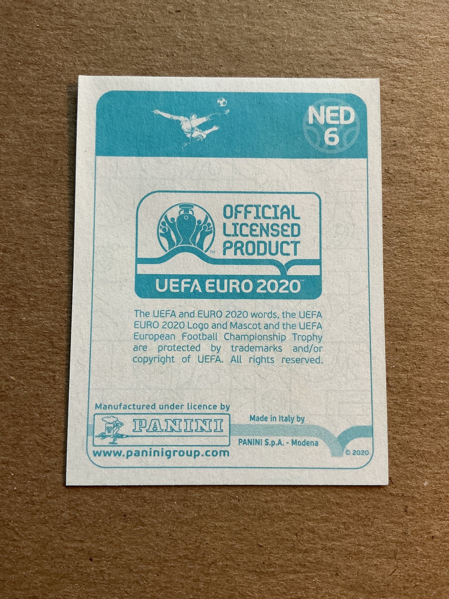 Virgil van Dijk, Netherlands π³π± UEFA Euro 2020 Panini hand signed