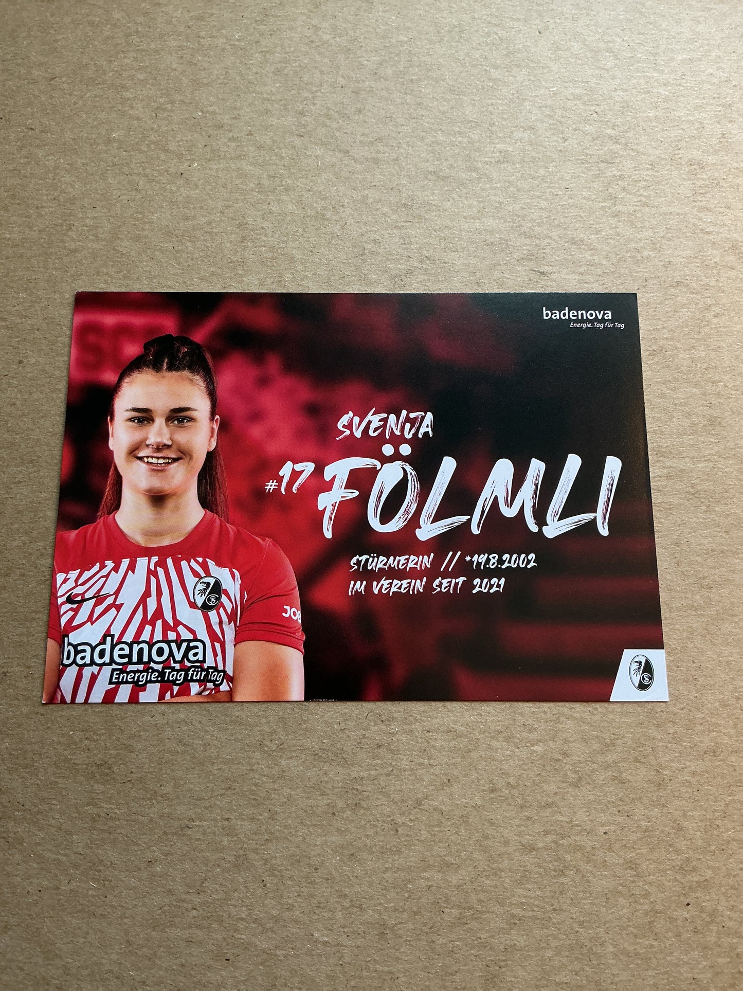 Svenja Fölmli, Switzerland 🇨🇭 SC Freiburg 2023/24 hand signed