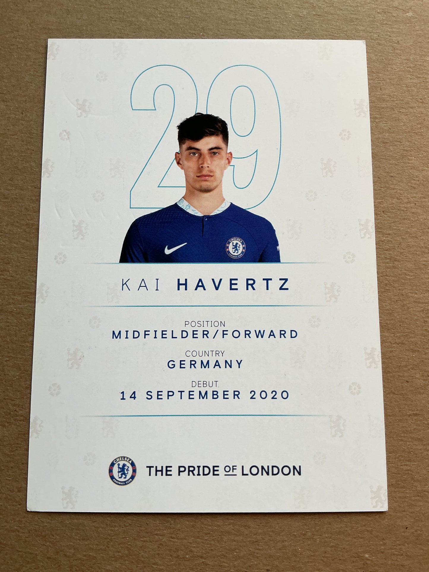 Kai Havertz, Germany π©πͺ Chelsea FC 2022/23 hand signed