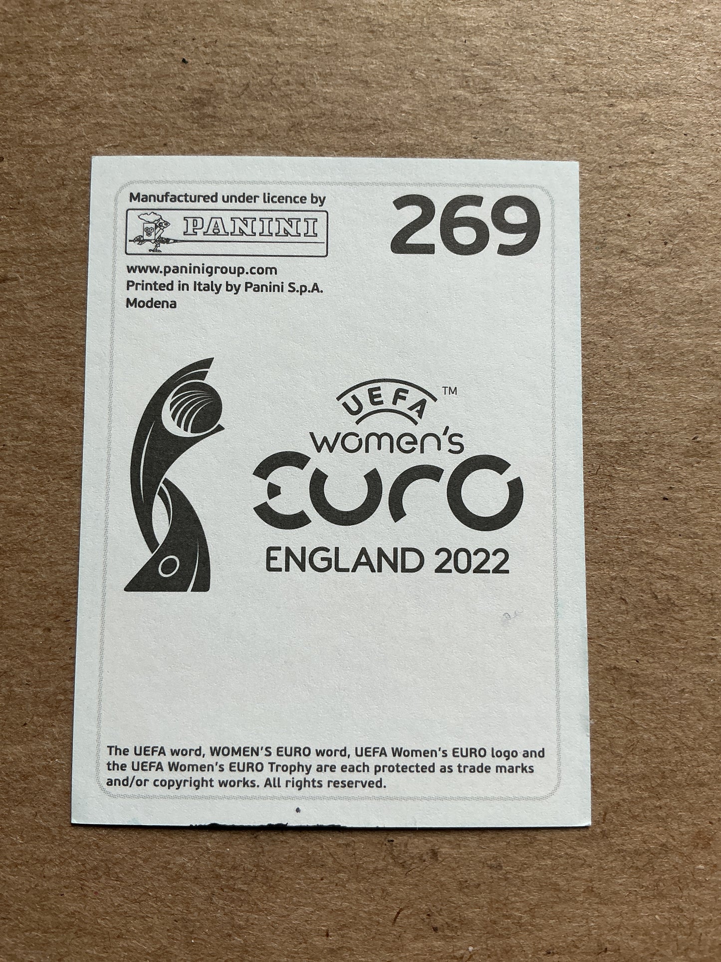 Rachel Rinast, Switzerland 🇨🇭 UEFA Women’s Euro Cup 2022 Panini hand signed
