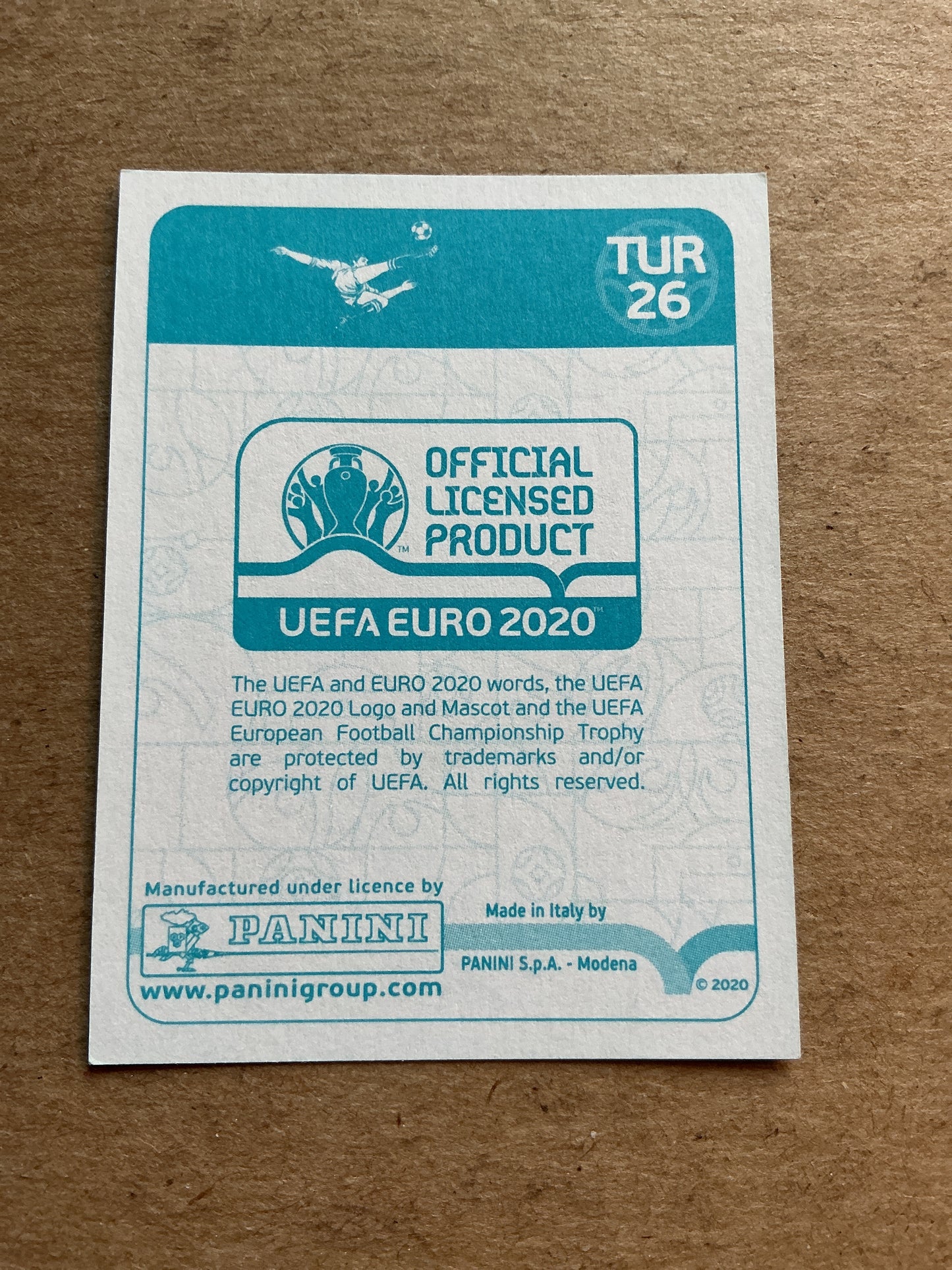 Cenk Tosun, Türkiye 🇹🇷 UEFA Euro 2020 Panini hand signed